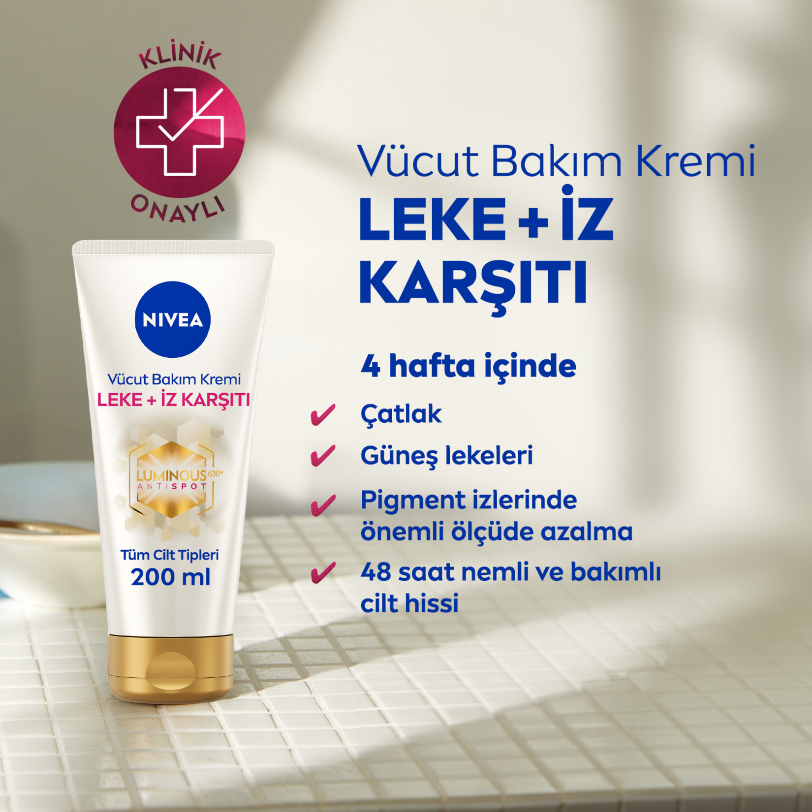 NIVEA Luminous630 Leke ve İz Karşıtı Vücut Bakım Kremi 200ml - Görsel 2