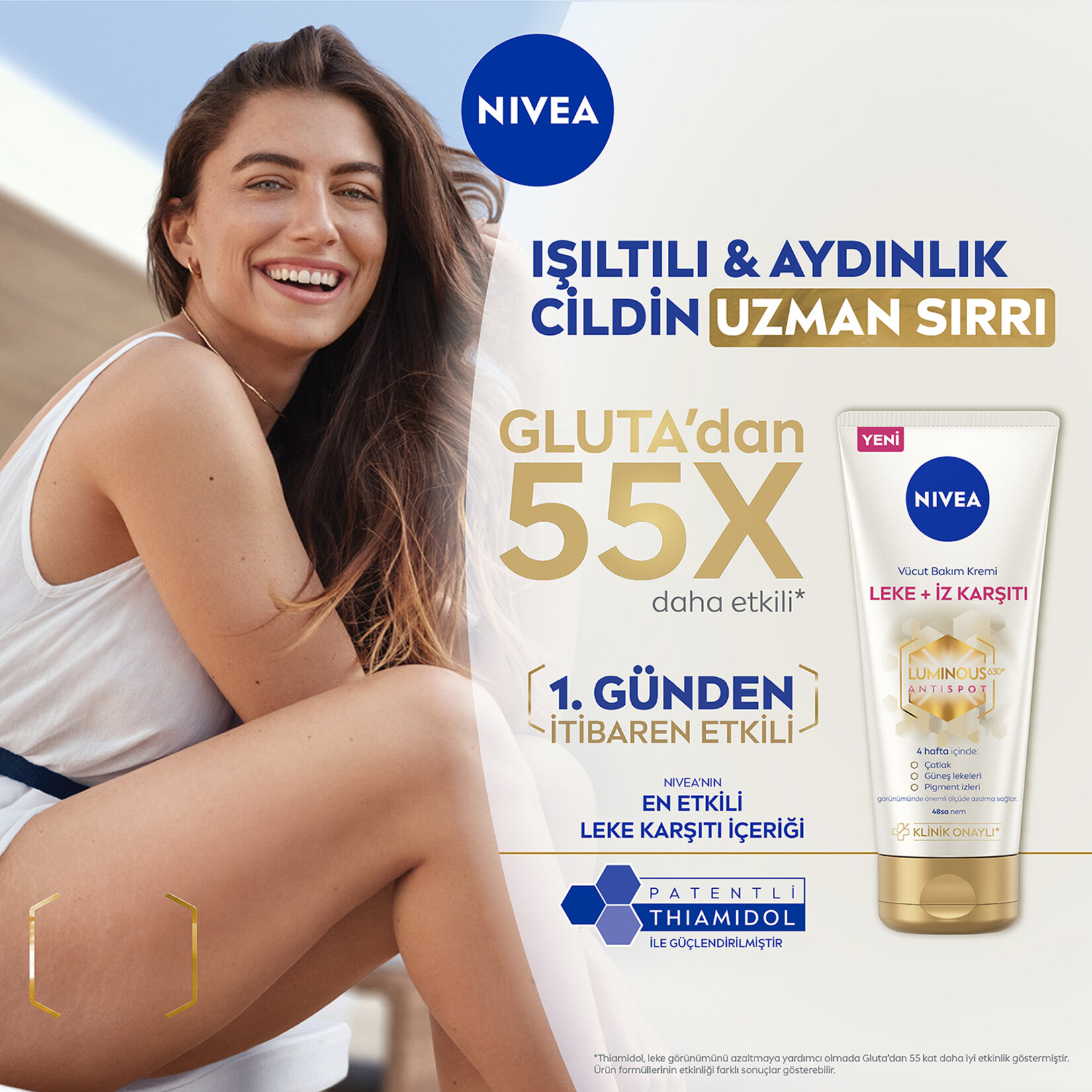 NIVEA Luminous630 Leke ve İz Karşıtı Vücut Bakım Kremi 200ml - Görsel 2
