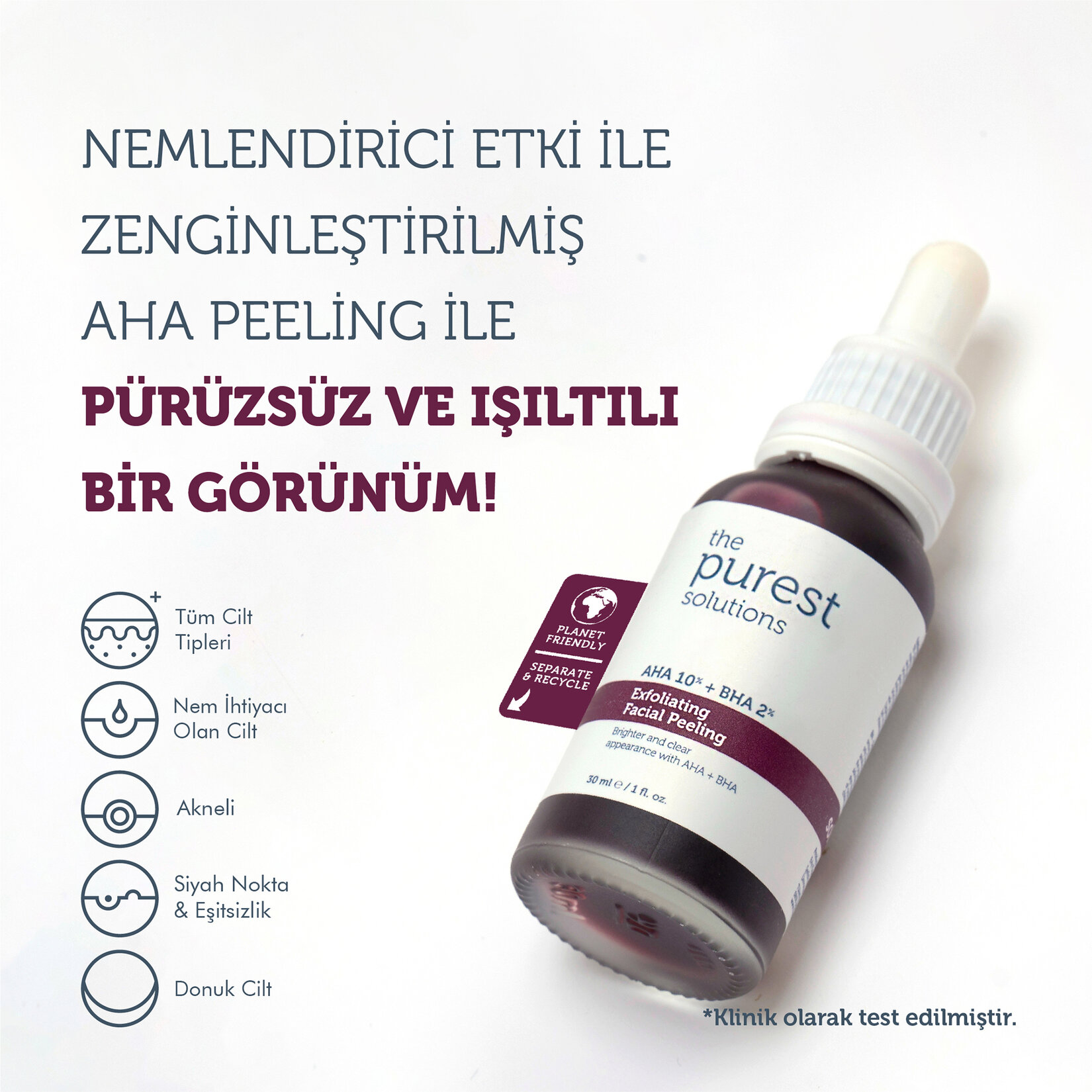 The Purest Solutions Ton Eşitleyici Peeling Serum 30 ml - Görsel 2