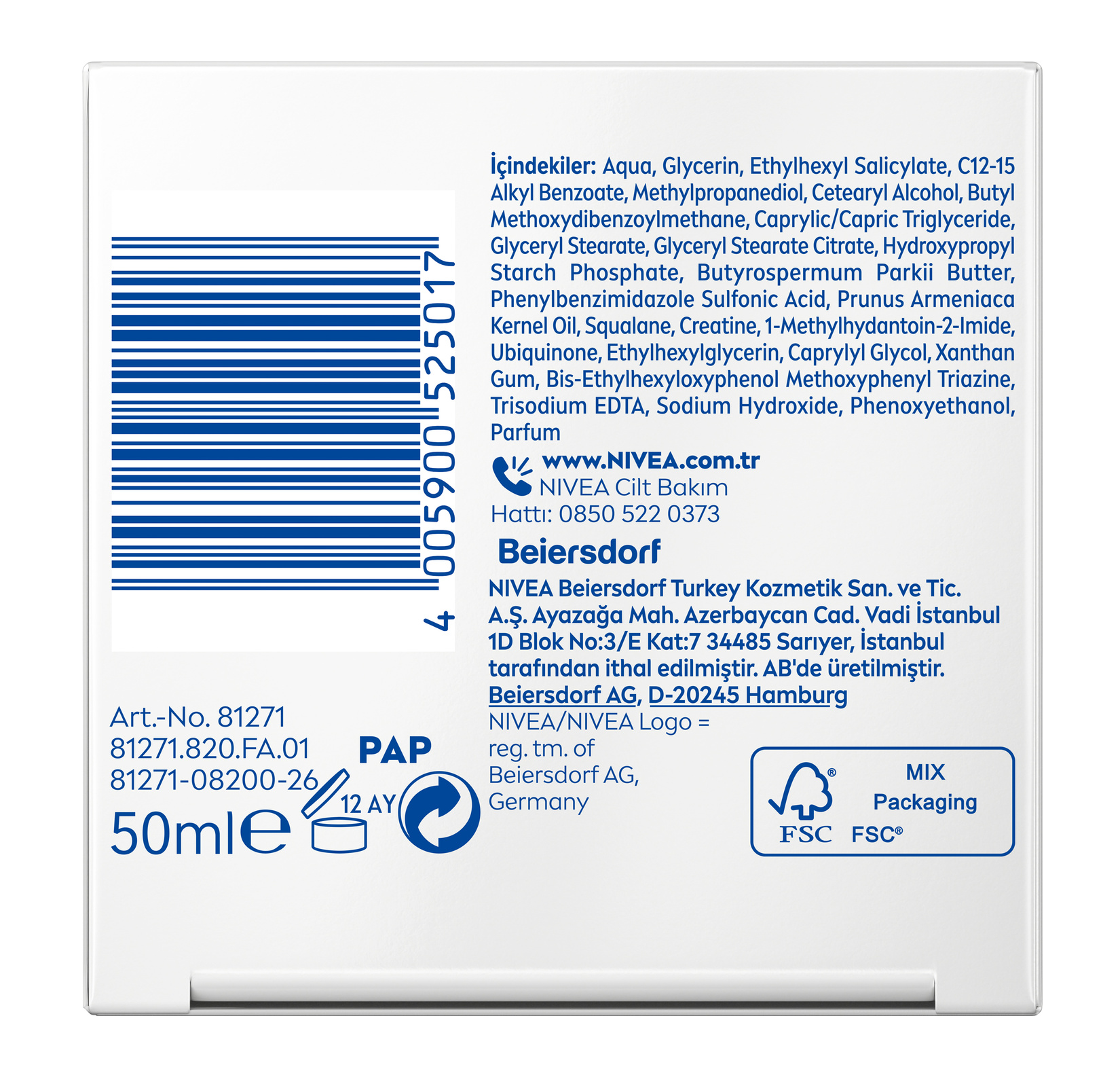 NIVEA Kırışıklık Karşıtı + Sıkılaştırıcı Krem 45+ Yaş 50ml - Görsel 6