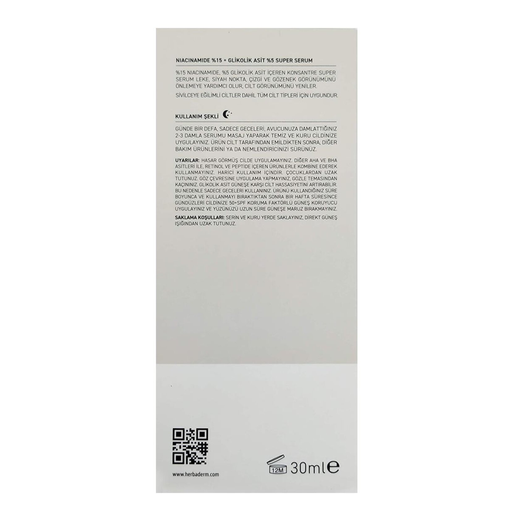 Herbaderm Superserum Niacinamide 30 Ml - Görsel 2