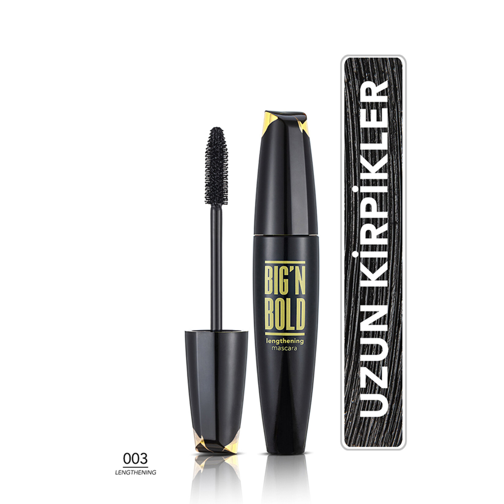 Flormar Big'n Bold Dolgun Görünüm Veren Kirpik Uzatıcı Maskara - 003 Lengthening - Görsel 2