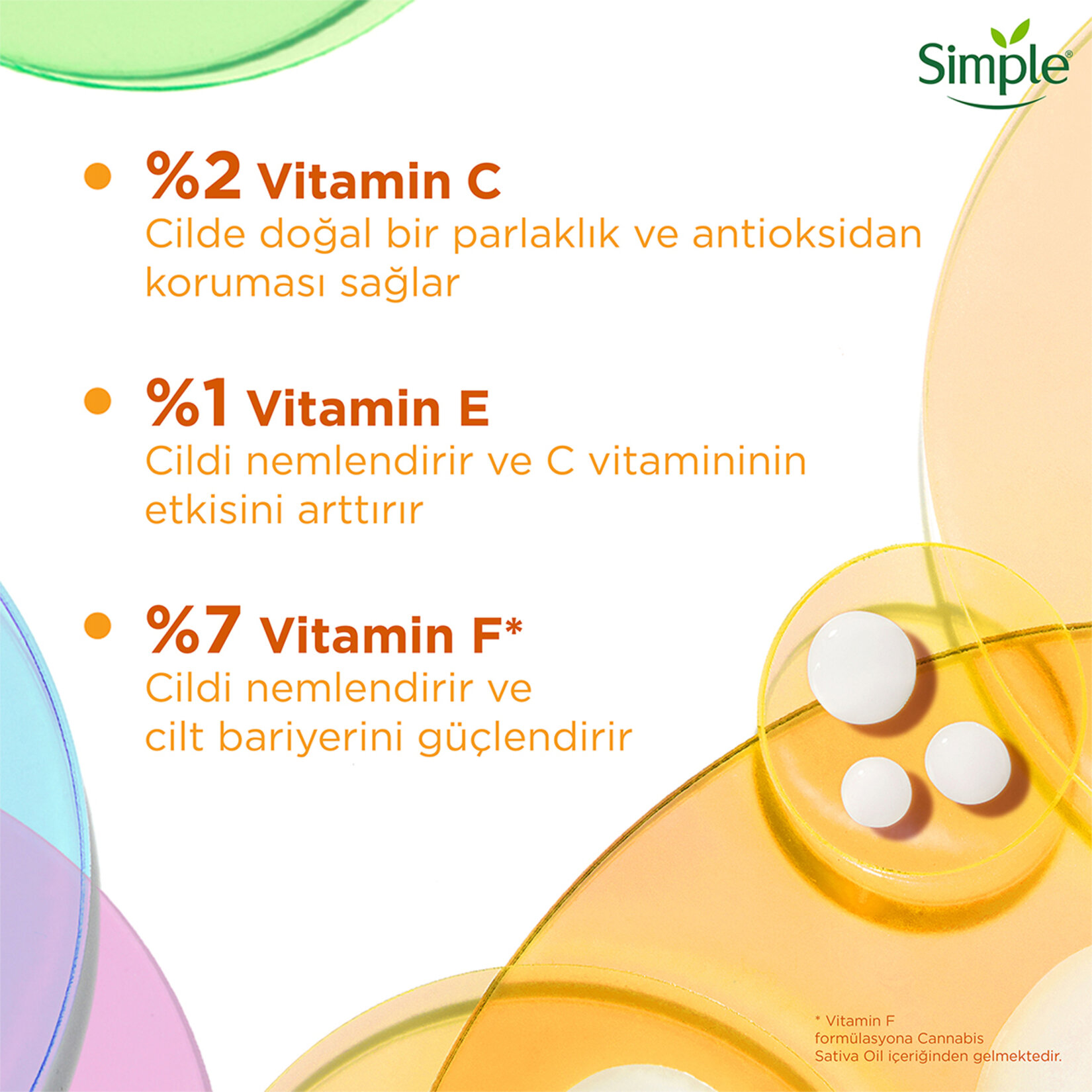 Simple Booster Serum Vitamin C+F+E 30 ml - Görsel 5