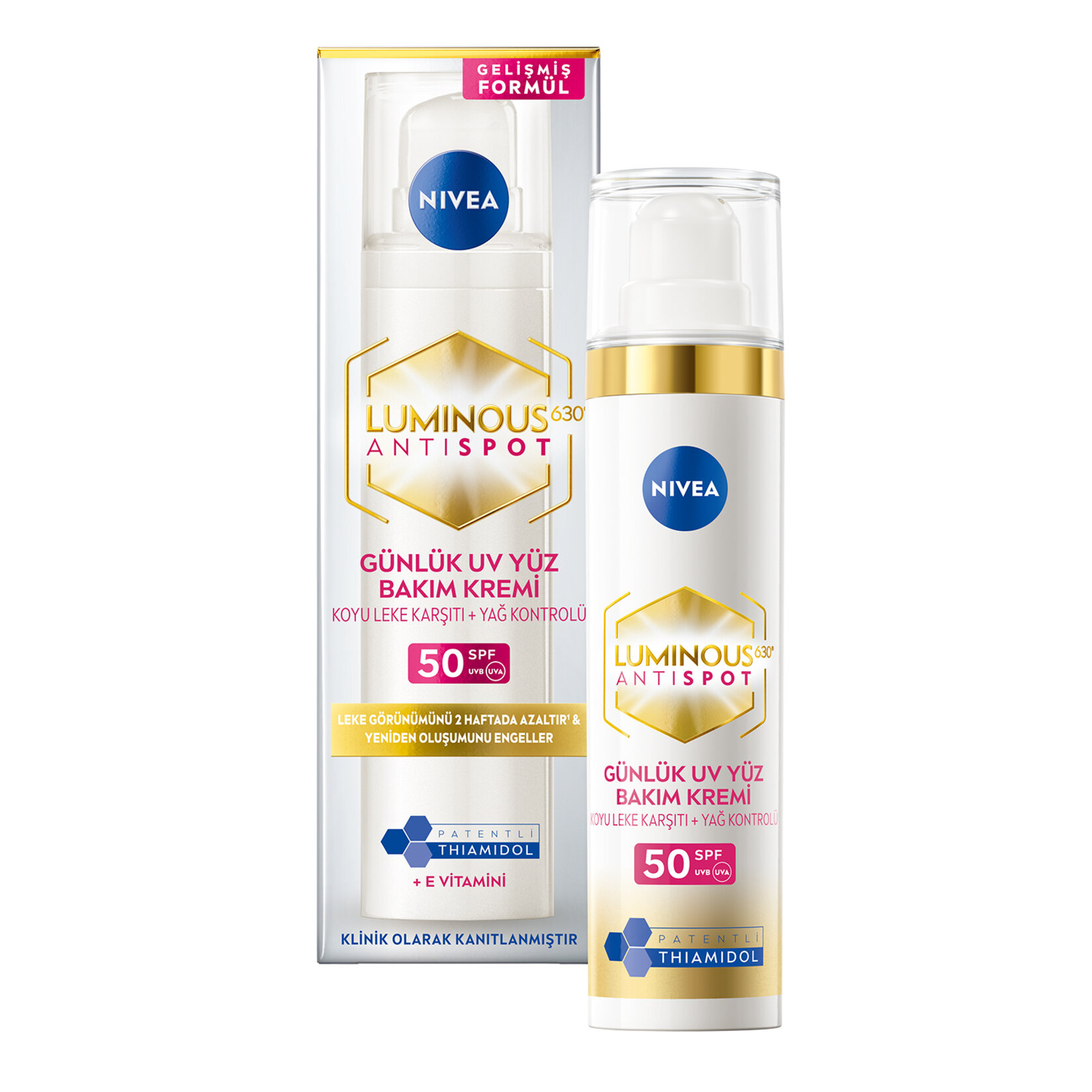 NIVEA Luminous630 Thiamidol Etkili SPF50 Leke Karşıtı Gündüz Yüz Kremi 40 ml - Görsel 1