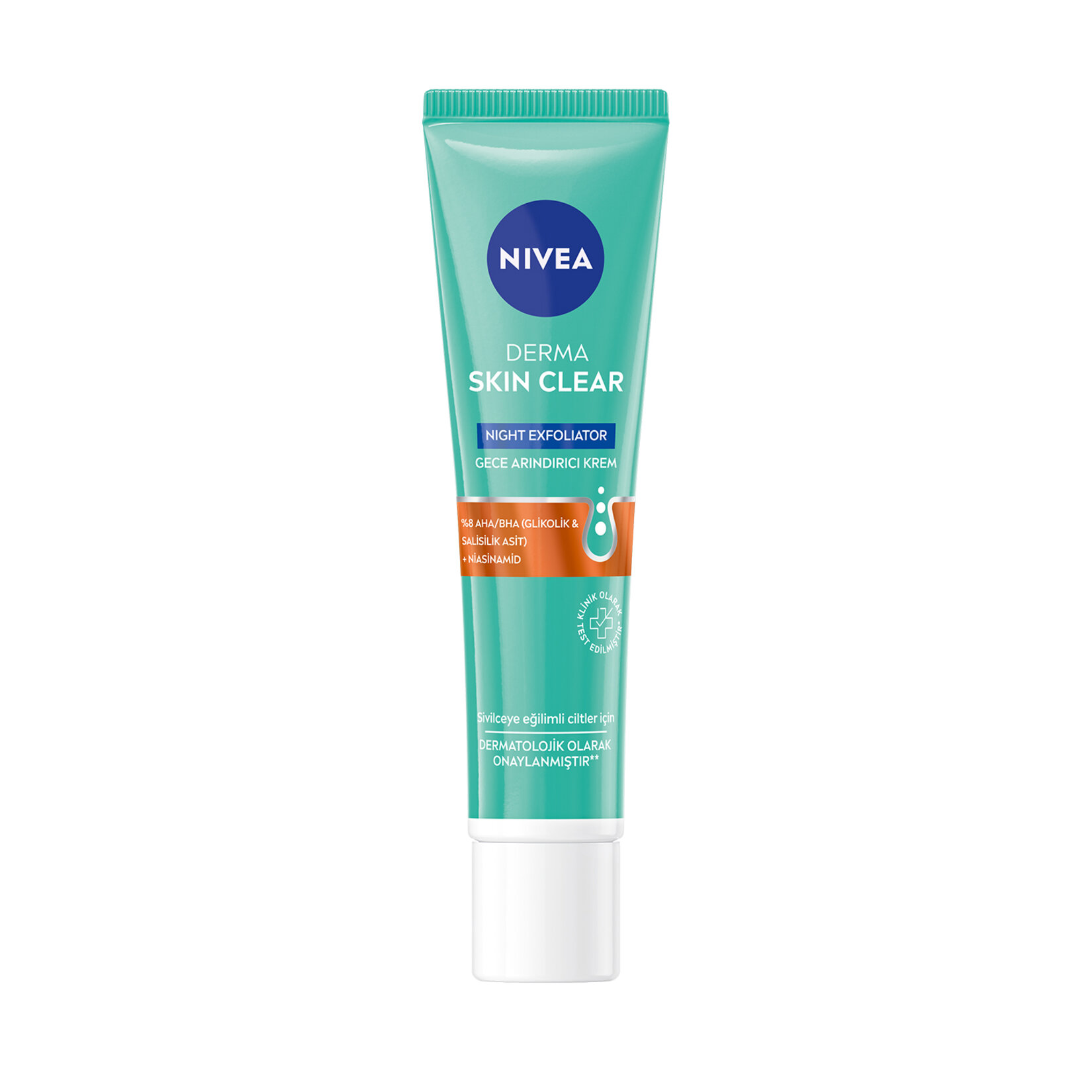 NIVEA Derma Skin Clear Sivilce Karşıtı Exfoliator Gece Arındırıcı Krem 40 Ml - Görsel 1
