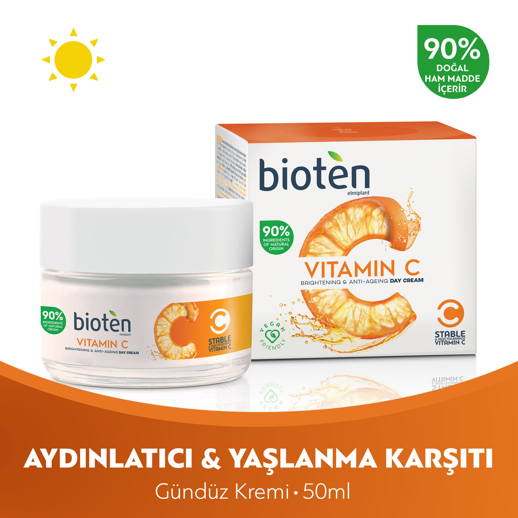 Bioten Vitamin C Aydınlatıcı & Yaşlanma Karşıtı Gündüz Kremi SPF10, IR