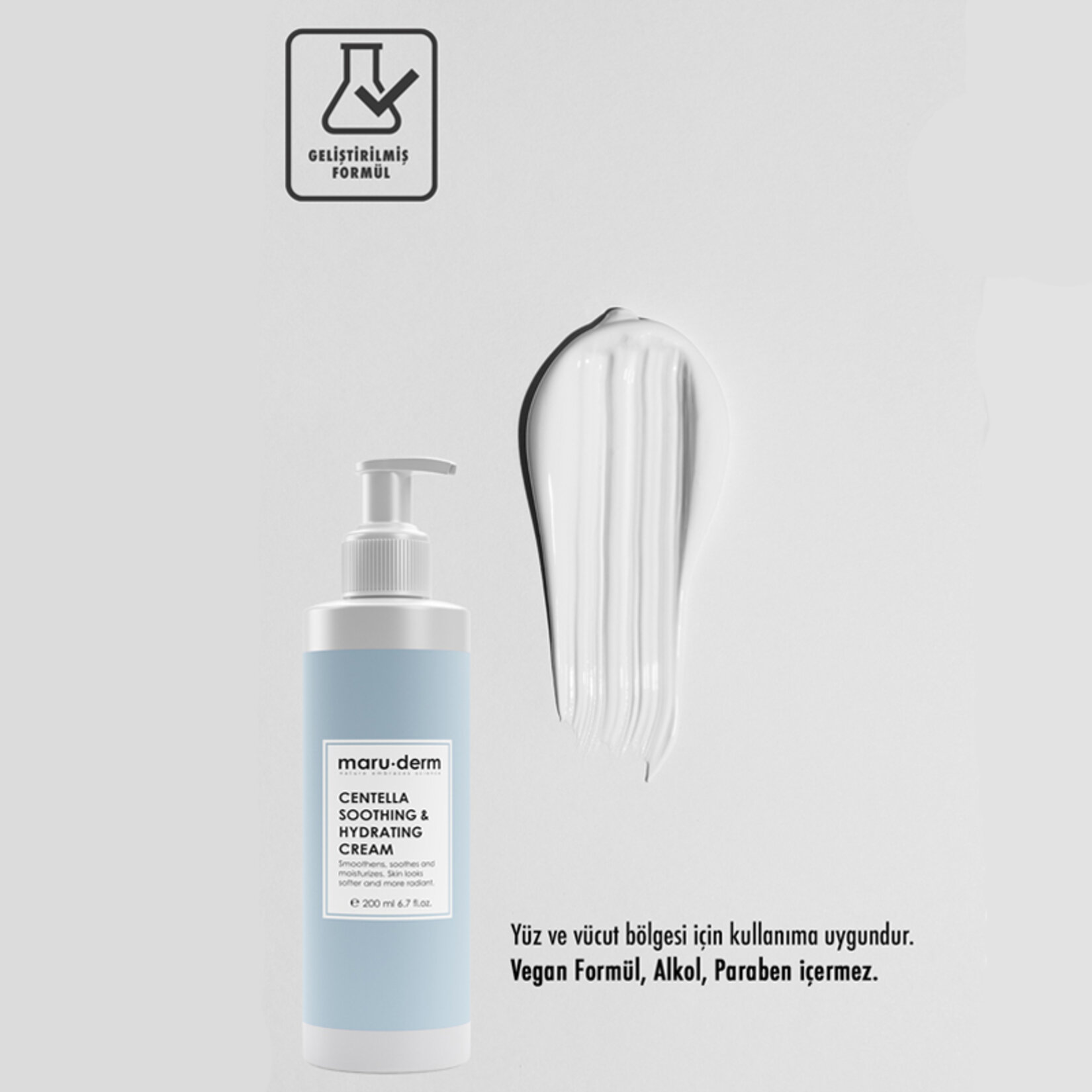 Maruderm Cica Centella Cilt Bakım Kremi 200 ML - Görsel 3