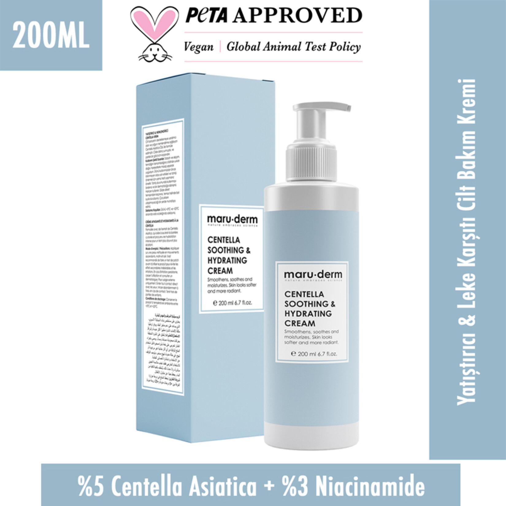 Maruderm Cica Centella Cilt Bakım Kremi 200 ML - Görsel 2