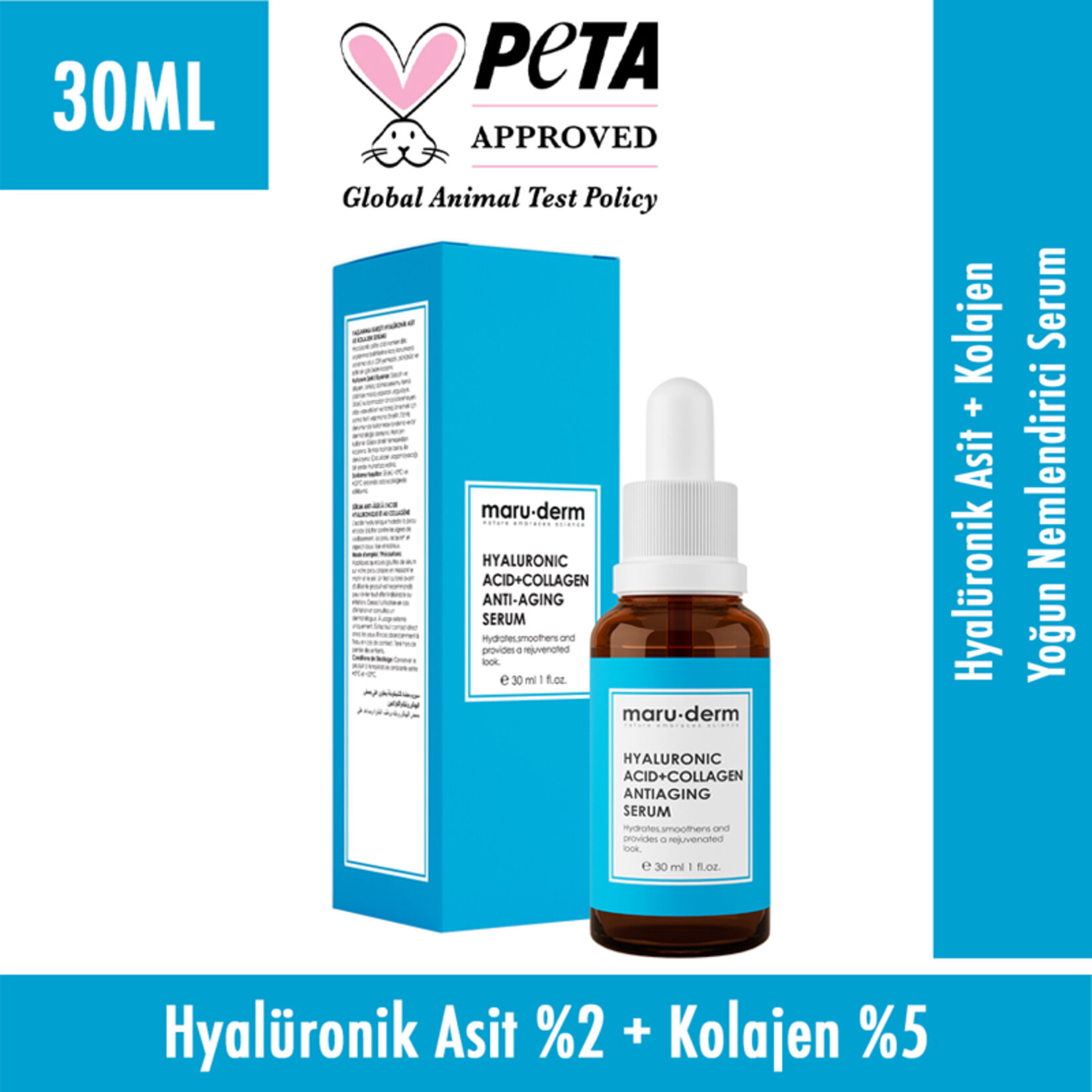 Maruderm Hyalüronik Asit & Kolajen Cilt Bakım Serumu 30 ML - Görsel 2