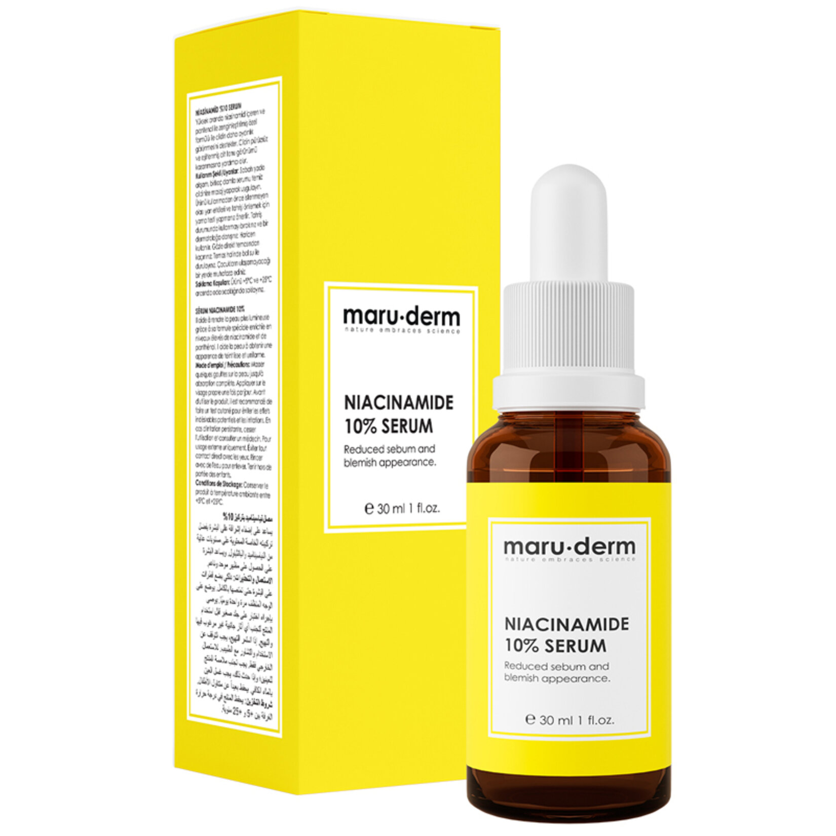 Maruderm Niacinamide %10 + Hyalüronik Asit + Panthenol Cilt Bakım Serumu 30 ML - Görsel 1