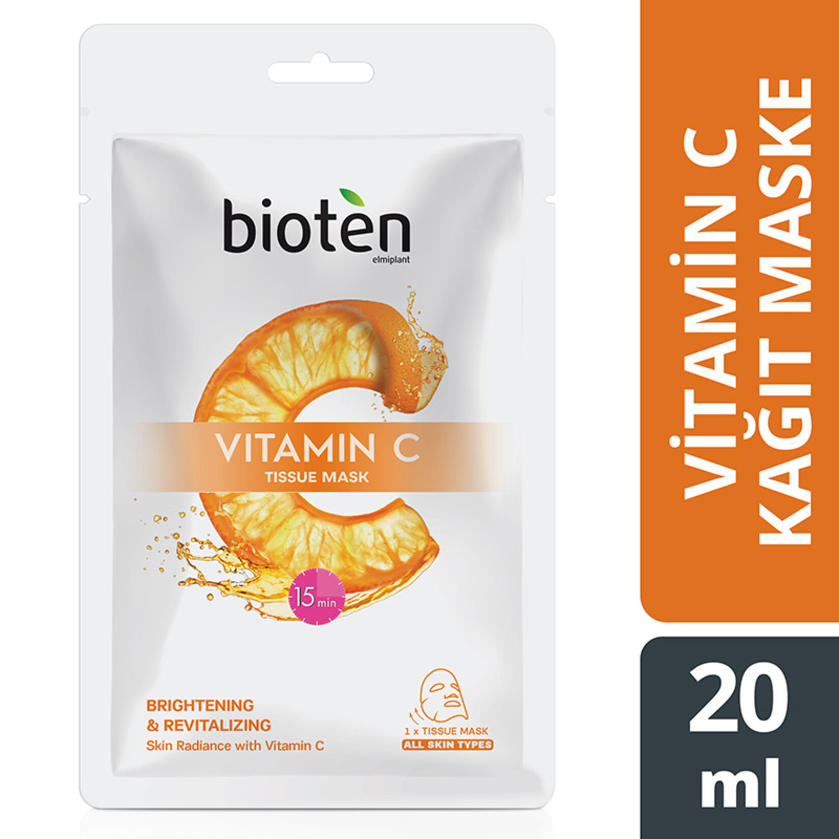 Bioten Vitamin C Aydınlatıcı&Yaşlanma Karşıtı Kağıt Maske 20ml - Görsel 2