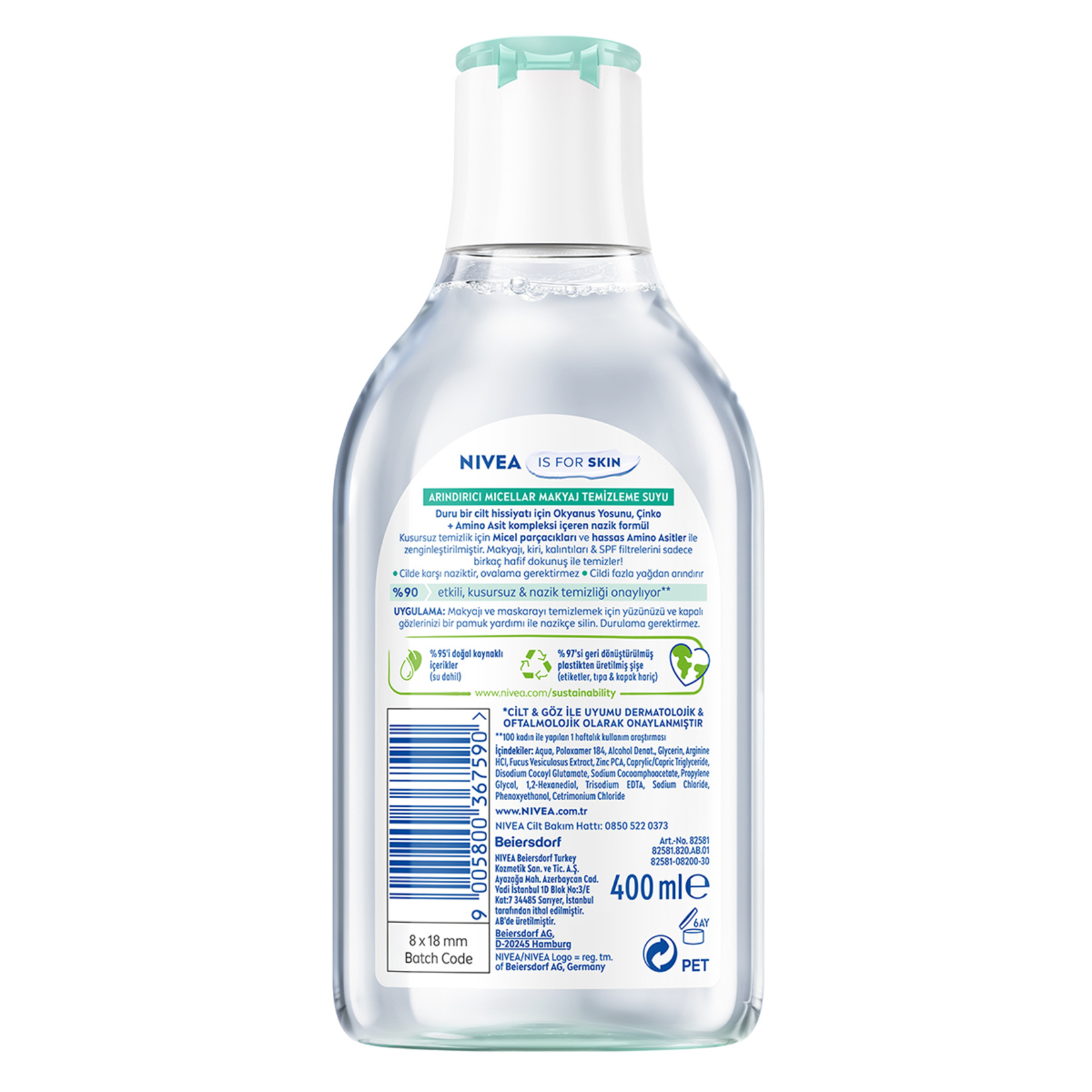 Nivea Micellair Makyaj Temizleme Suyu Karma Cilt 400 Ml - Görsel 4