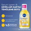 NIVEA  Aydınlatıcı Serum İçerikli Micellar Makyaj Temizleme Suyu  C Vitamini 400ml - Görsel 3