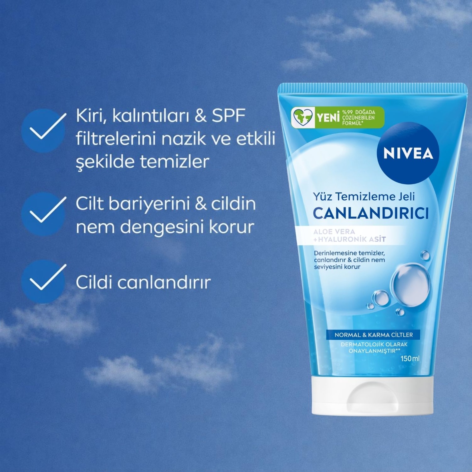 NIVEA Canlandırıcı Yüz Temizleme Jeli 150 Ml - Görsel 2