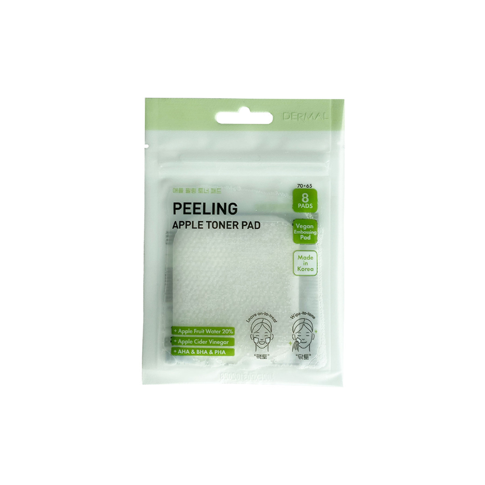 Dermal Peeling Apple Toner Cotton 8 Ped - Görsel 1
