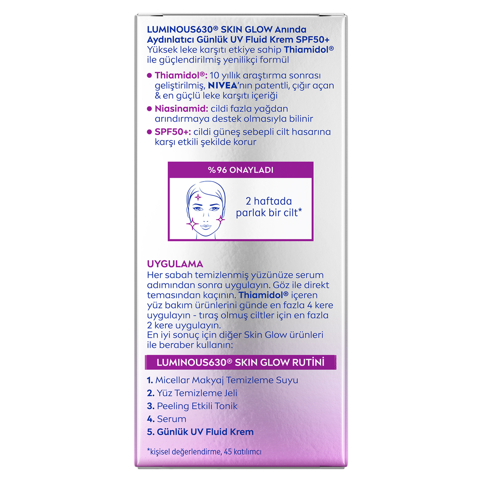 Nivea Luminous630 Skin Glow Anında Aydınlatıcı Krem 40 Ml - Görsel 3