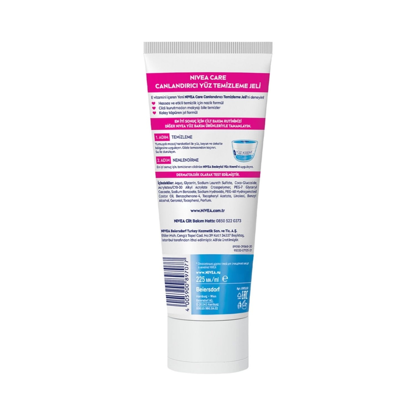 NIVEA Canlandırıcı ve Feralatıcı Yüz Temizleme Jeli 225 Ml - Görsel 2