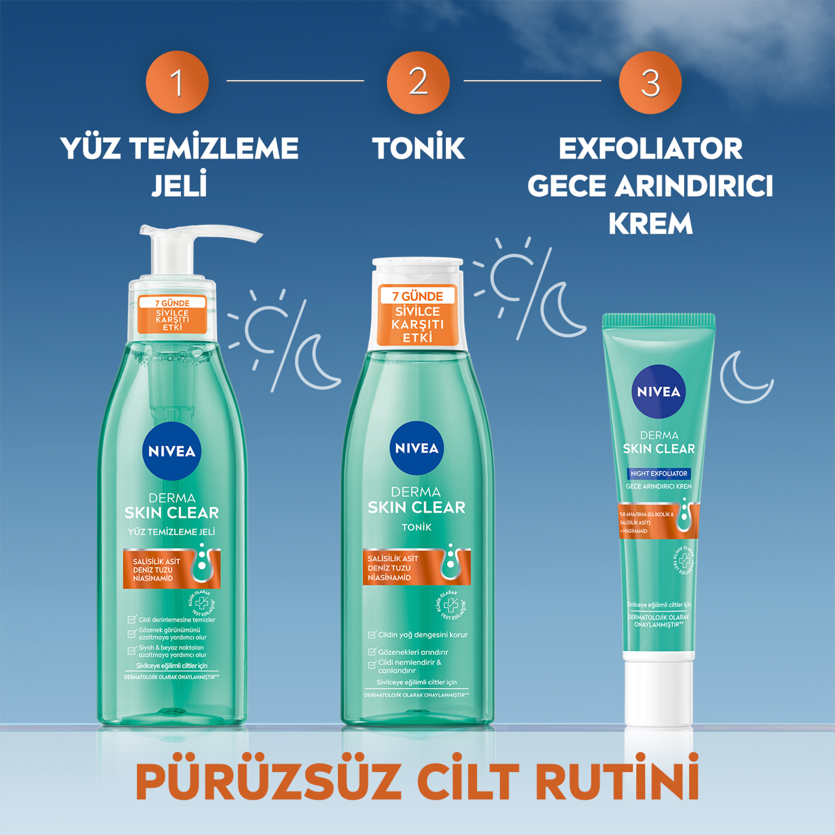 NIVEA Derma Skin Clear Sivilce Karşıtı Yüz Temizleme Jeli 150ml - Görsel 6