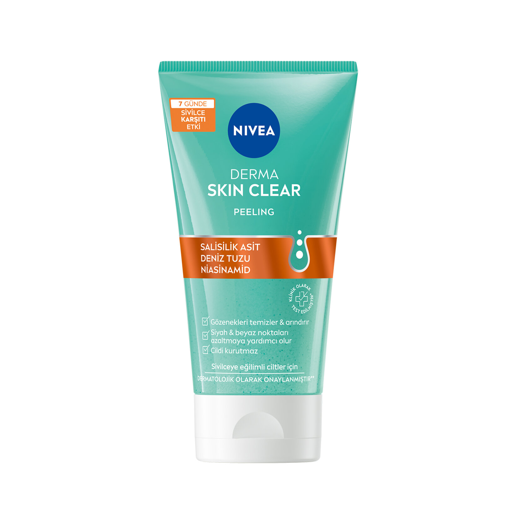 NIVEA Derma Skin Clear Sivilce Karşıtı Yüz Temizleyici Peeling 150ml - Görsel 1