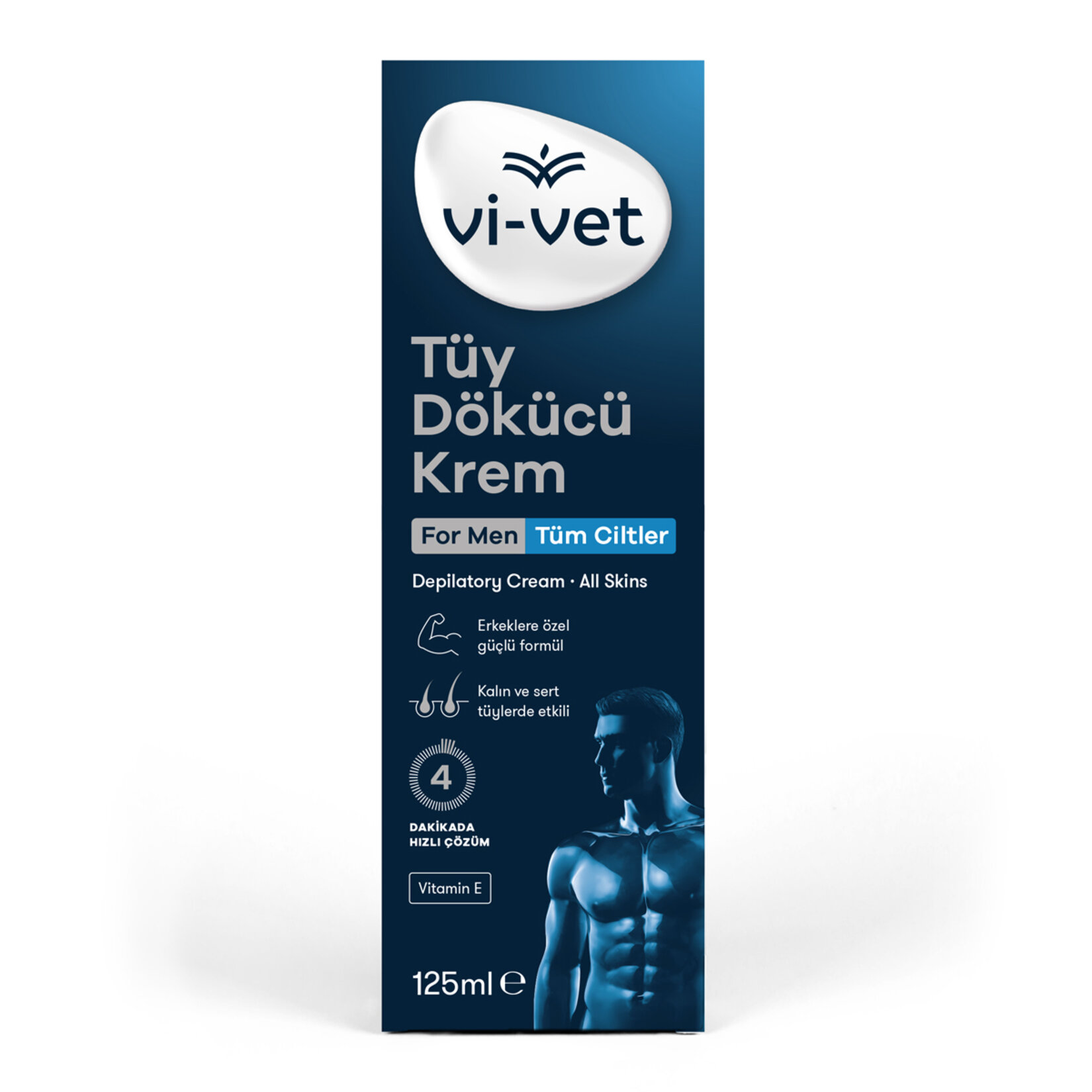 Vi-Vet Tüy Dökücü Krem 125 Ml For Men - Görsel 1
