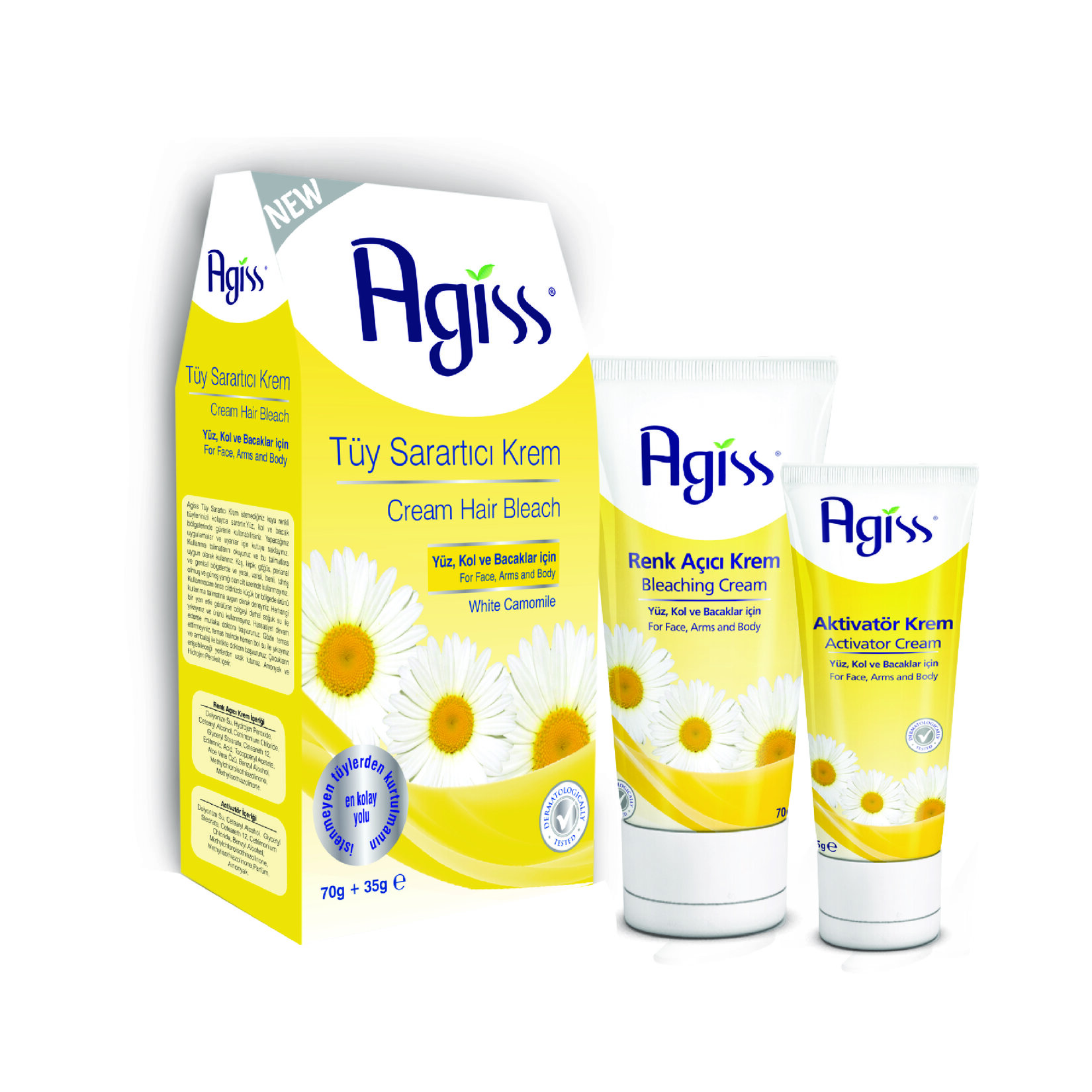 Agiss Tüy Sarartıcı Krem (Vitamin E) 70 G + 35 G