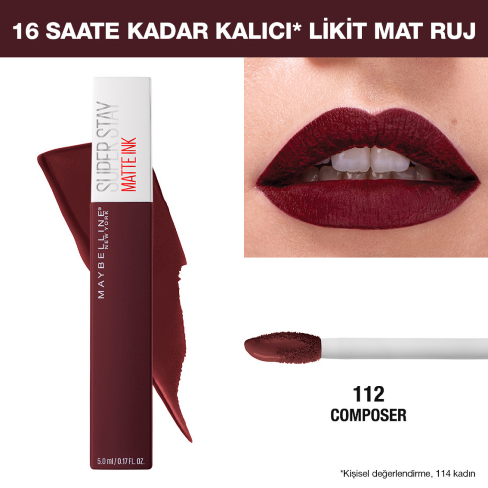 Maybelline Sstay Matte Ink Brıcks 112 Compo 36G - Görsel 5