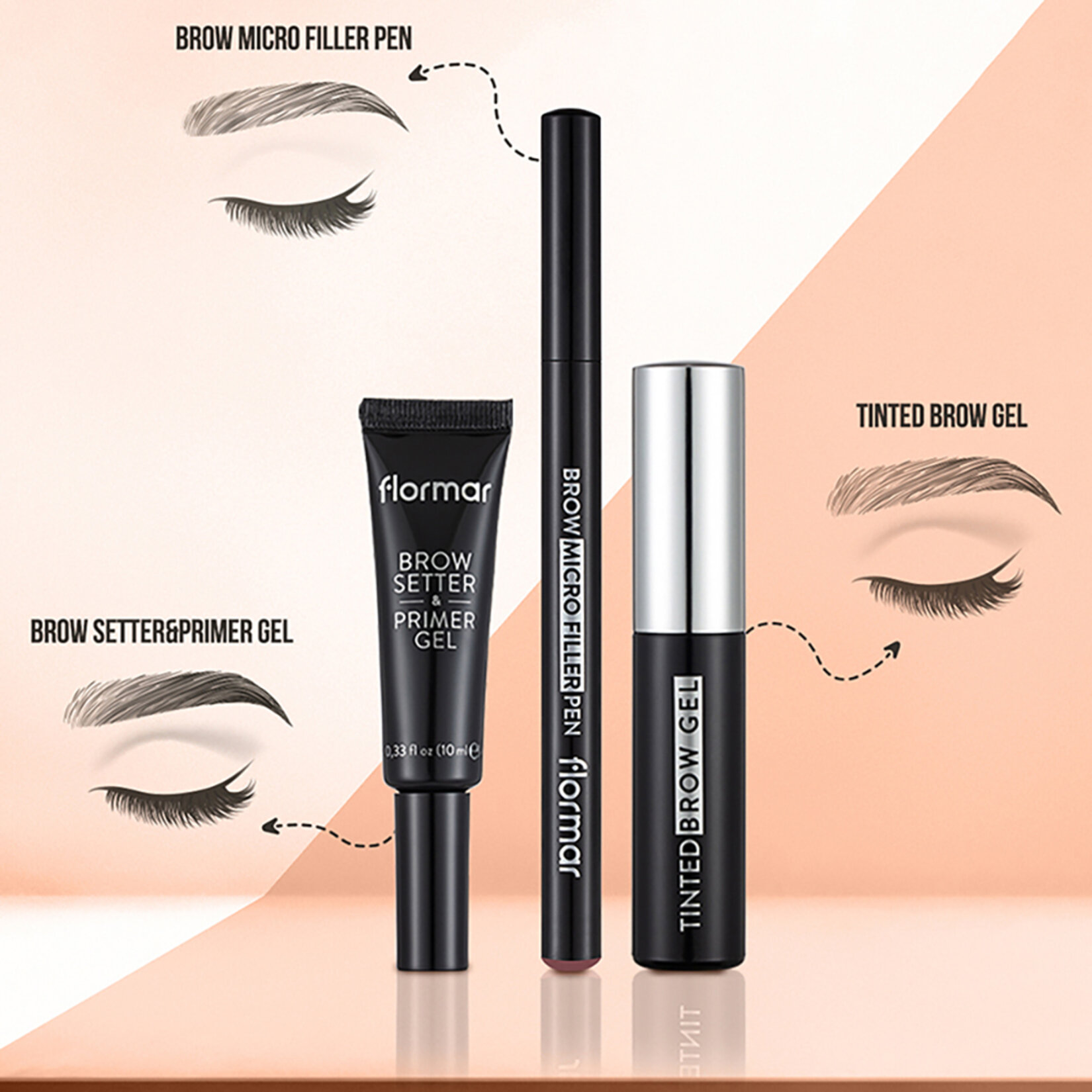 Flormar Brow Micro Filler Pratik Kaş Doldurma Kalemi - 001 Light Brown - Görsel 4