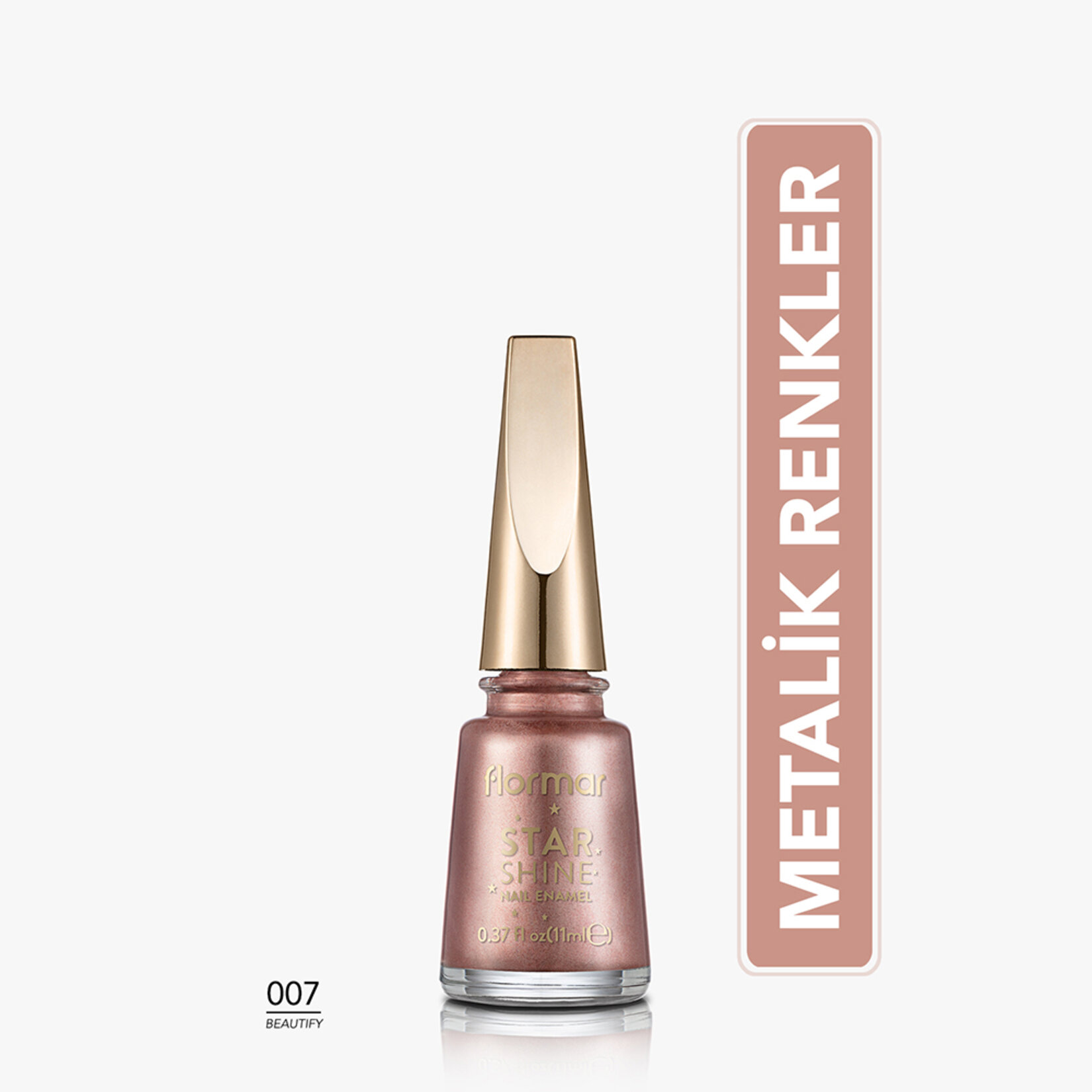 Flormar Star Shine Yoğun Renk Veren Metalik Oje - 007 Beautify - Görsel 2