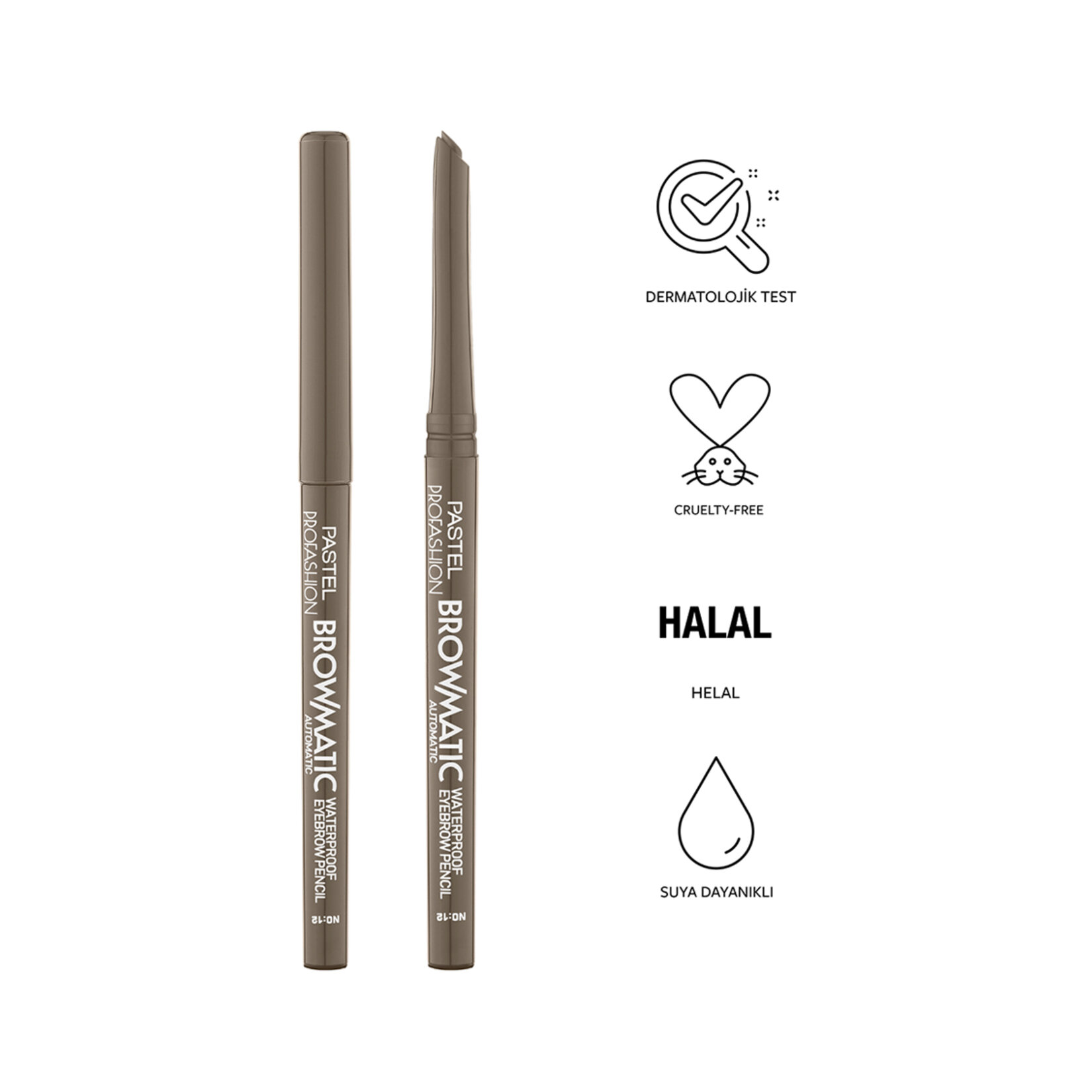 Pastel Browmatic Waterproof Eyebrow Pencil - Kaş Kalemi 12 - Görsel 4
