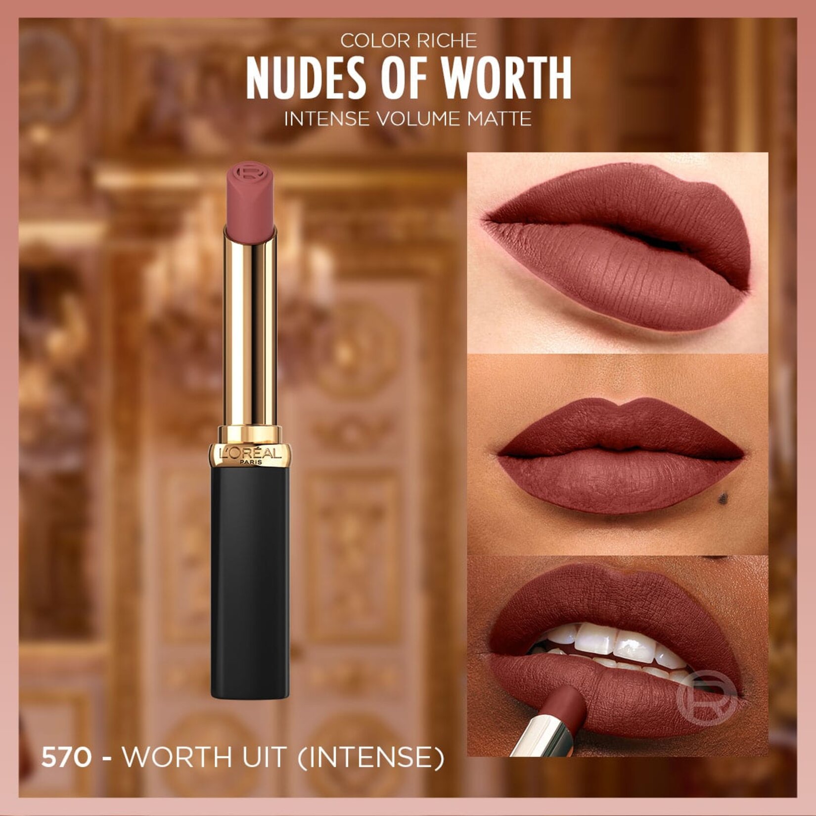 L'Oréal Paris Color Riche Intense Volume Matte Ruj - 570 Worth It (Intense) - Görsel 3