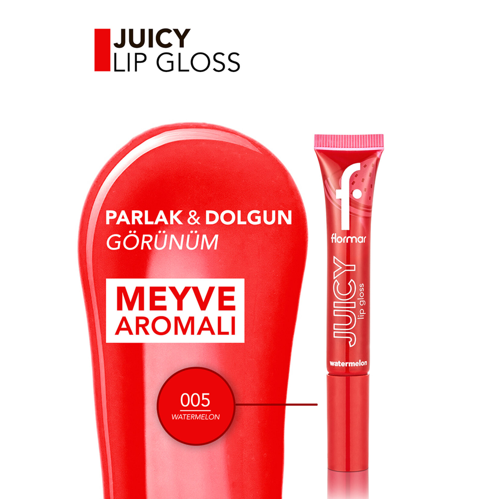 Flormar Juicy Lip Gloss Lgs-005 Watermelon - Görsel 5