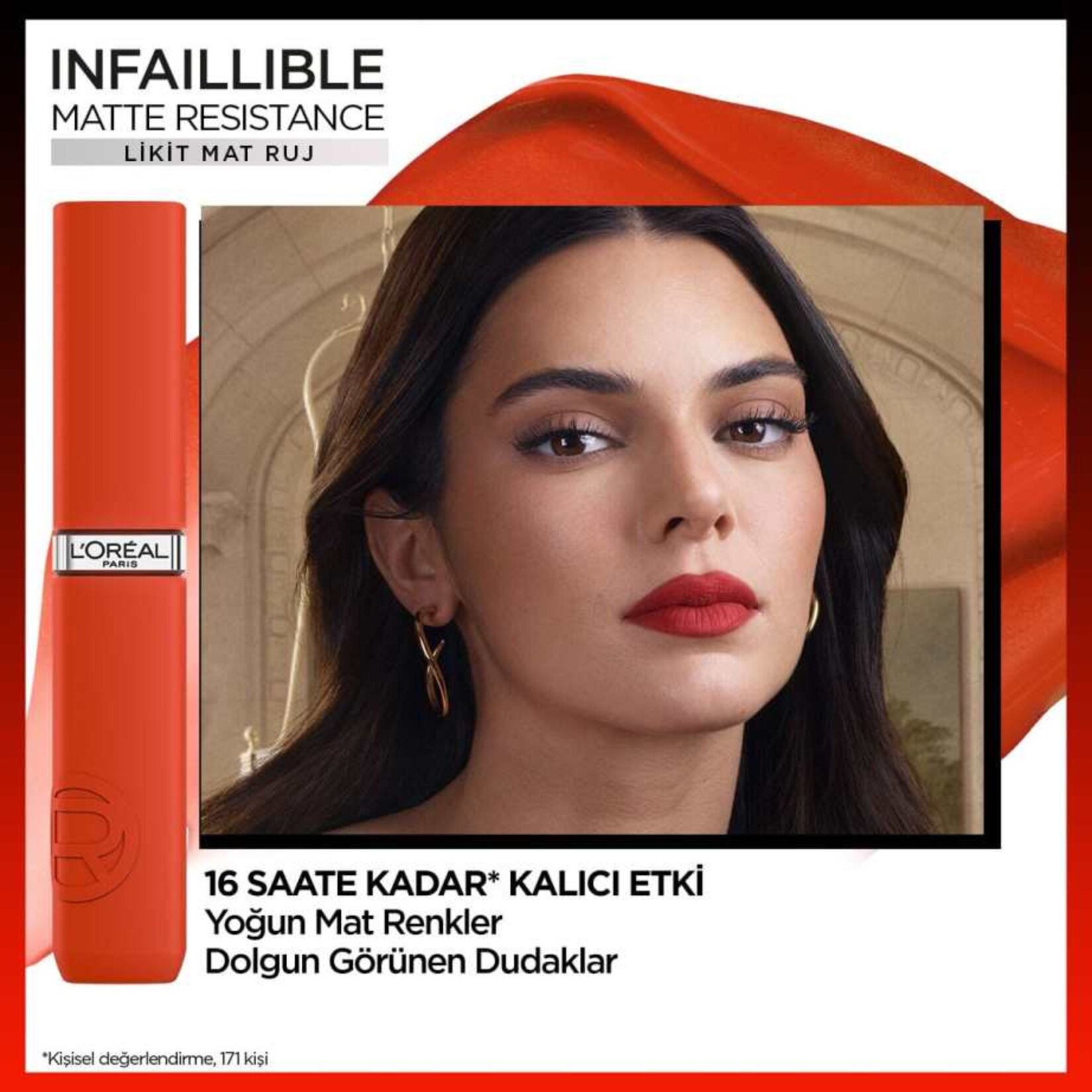 L'Oréal Paris Infaillible Matte Resistance Likit Mat Ruj - 420 Le Rouge Paris - Görsel 4