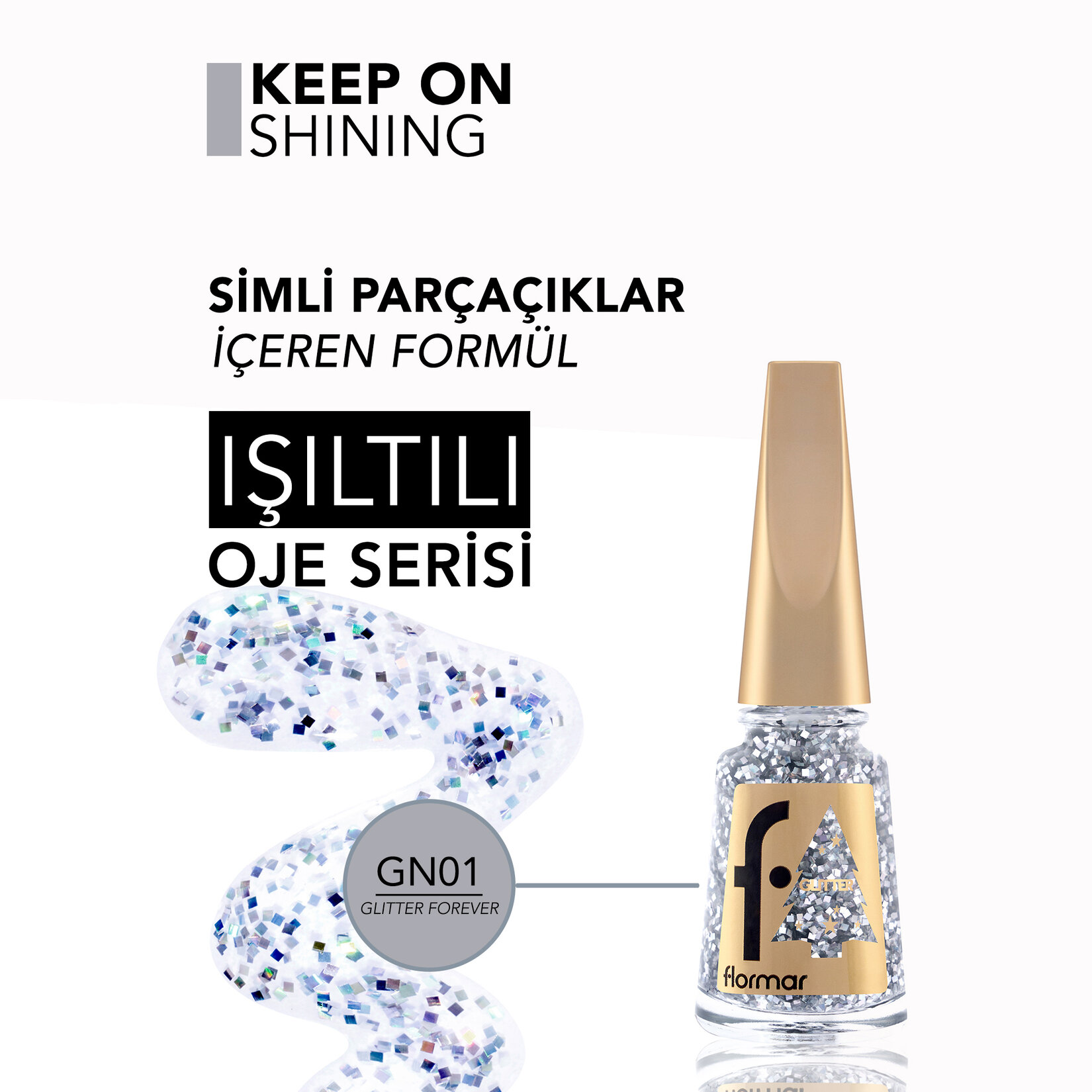 Flormar Keep On Shining Glitter Oje - Görsel 4