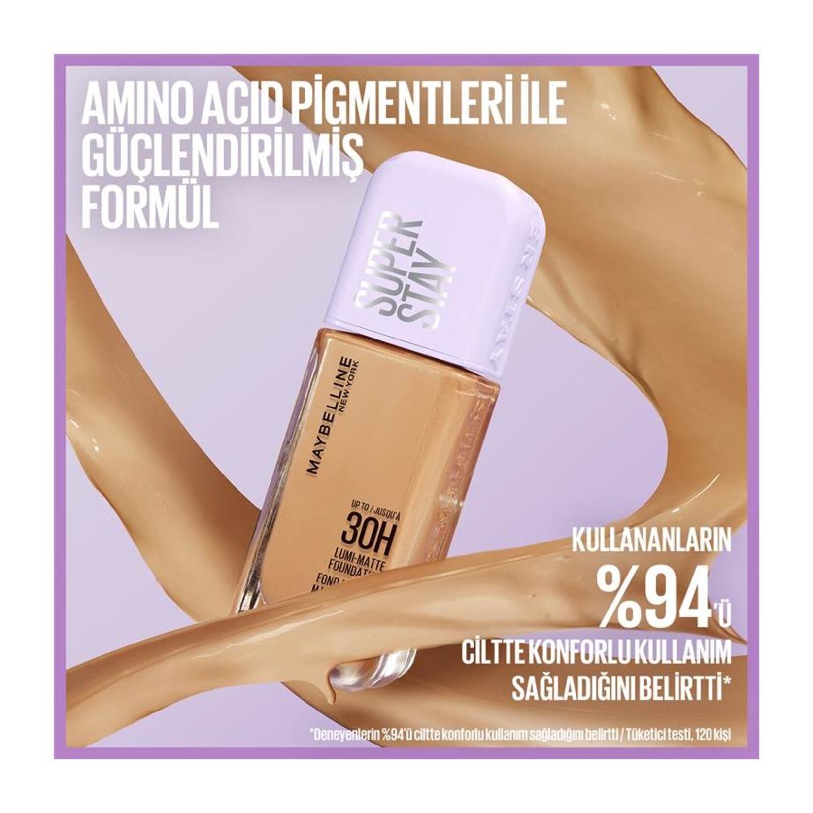 Maybelline New York Super Stay Lumi Fondöten - 118 - Görsel 5