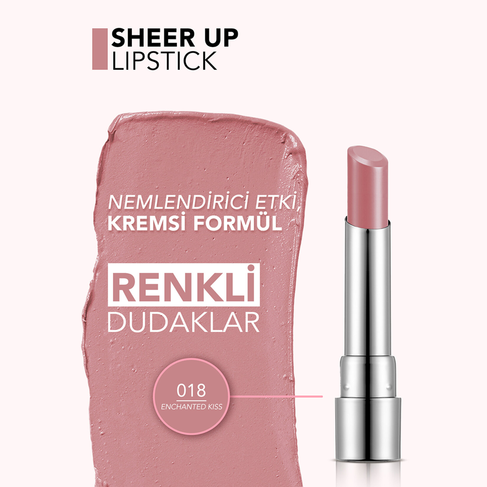 Flormar Sheer Up New SLS-018 Enchanted Kiss - Görsel 3