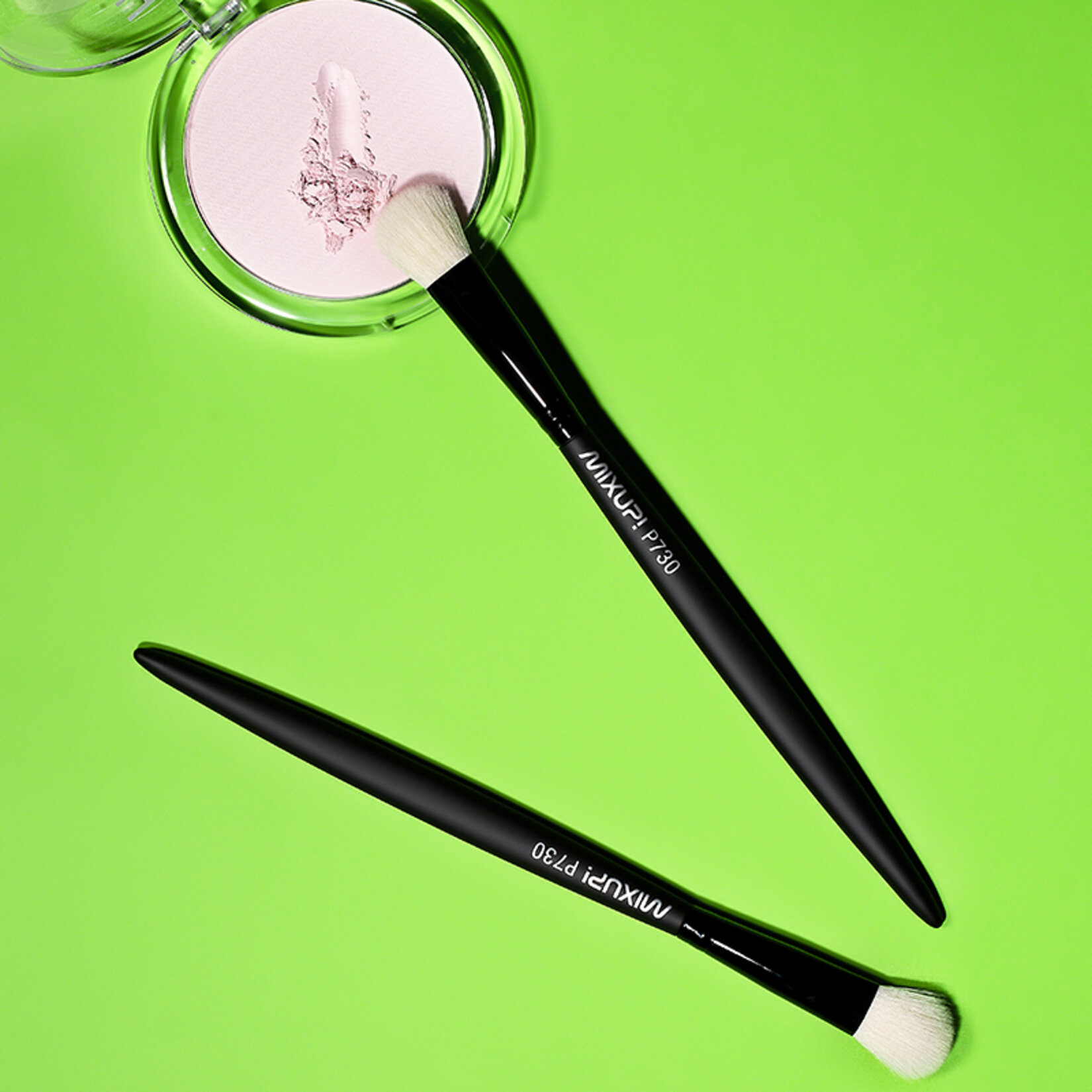 Mixup Düz Orta Yüz Makyaj Fırçası Proffesional-p730 - Görsel 2