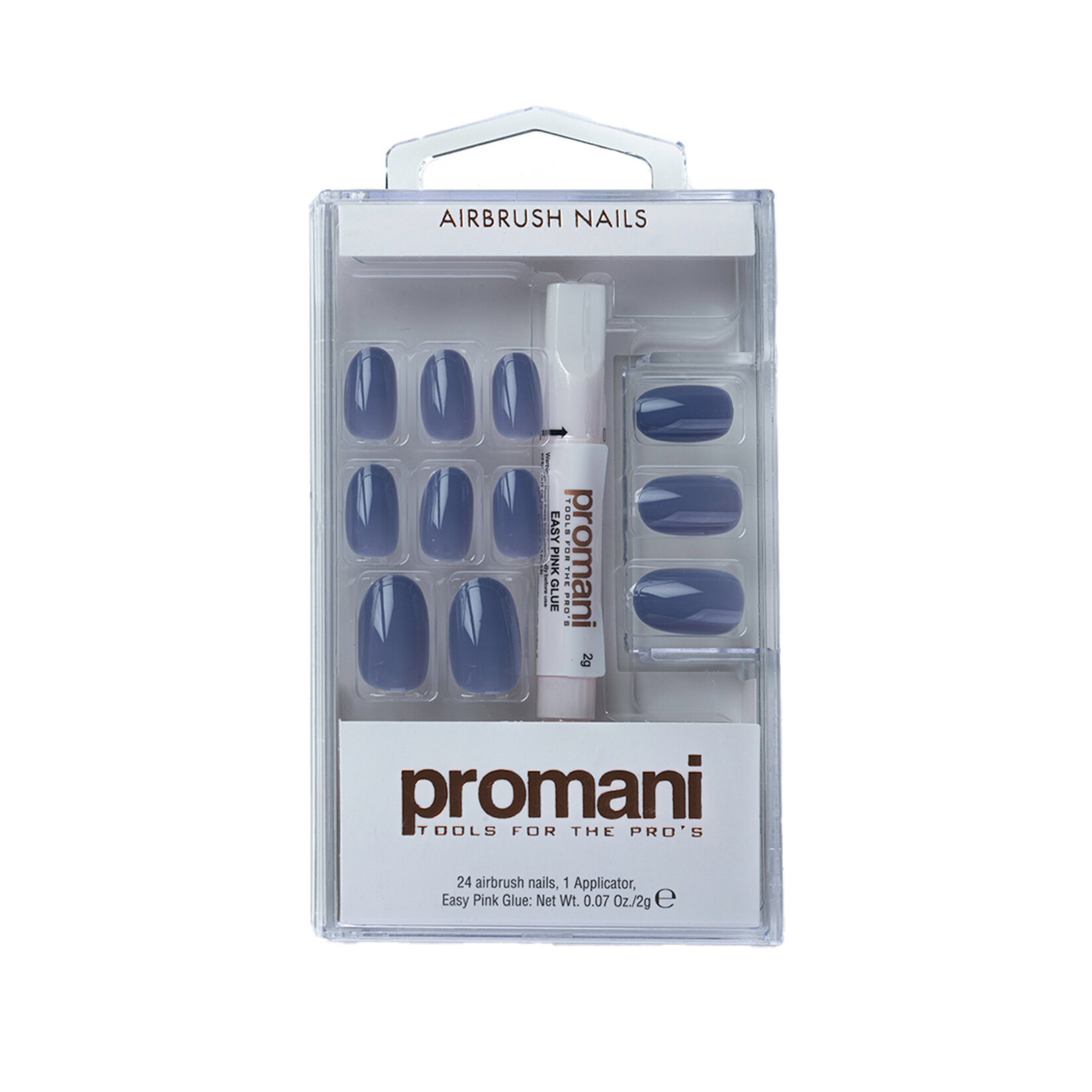 Promani Koyu Mavi Slate Takma Tırnak Kiti
