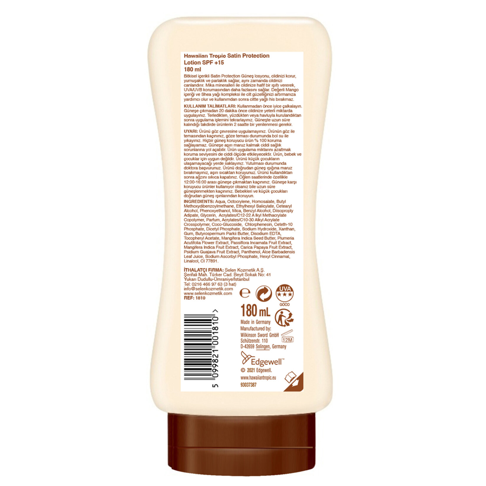 Hawaiian Tropic Satin Protection Güneş Losyonu SPF 15 180 ml - Görsel 2