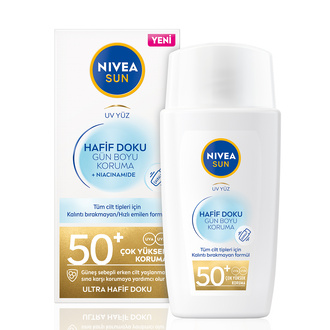 NIVEA SUN SPF50 Hafif Dokulu Güneş Koruyucu Yüz Kremi 40 Ml