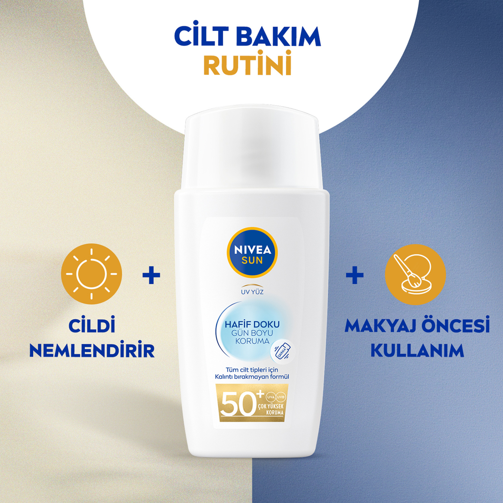 NIVEA SUN SPF50 Hafif Dokulu Güneş Koruyucu Yüz Kremi 40 Ml - Görsel 5