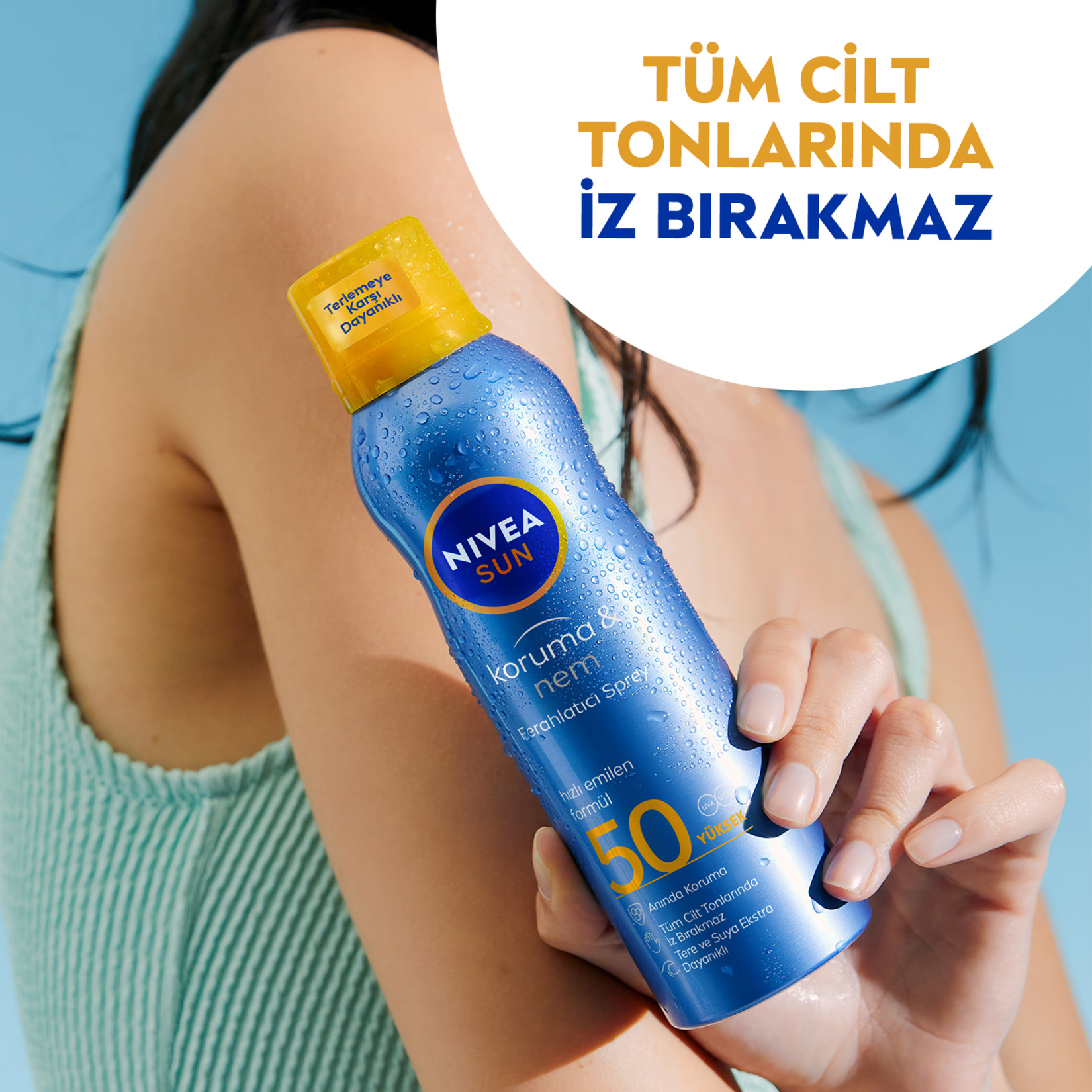 NIVEA SUN SPF50 Güneş Koruyucu ve Ferahlatıcı Vücut Spreyi 200 Ml - Görsel 5