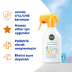 NIVEA SUN SPF50 Bebek ve Çocuklara Özel Hassas Güneş Koruyucu Sprey 250 Ml - Görsel 3