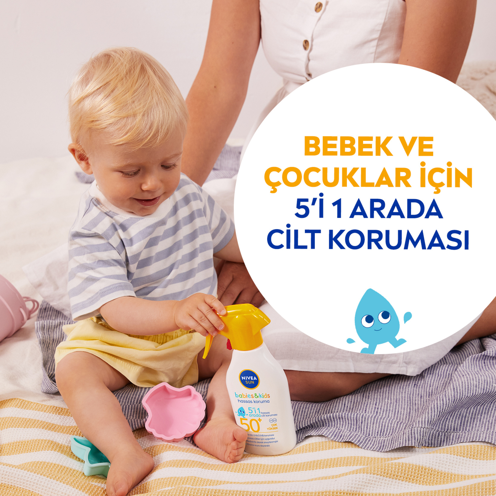 NIVEA SUN SPF50 Bebek ve Çocuklara Özel Hassas Güneş Koruyucu Sprey 250 Ml - Görsel 5