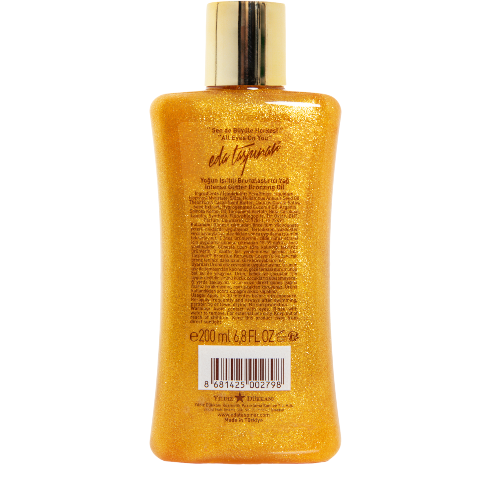 Eda Taşpınar Yoğun Işıltılı Bronzlaştırıcı Yağ 200 ml - Görsel 2