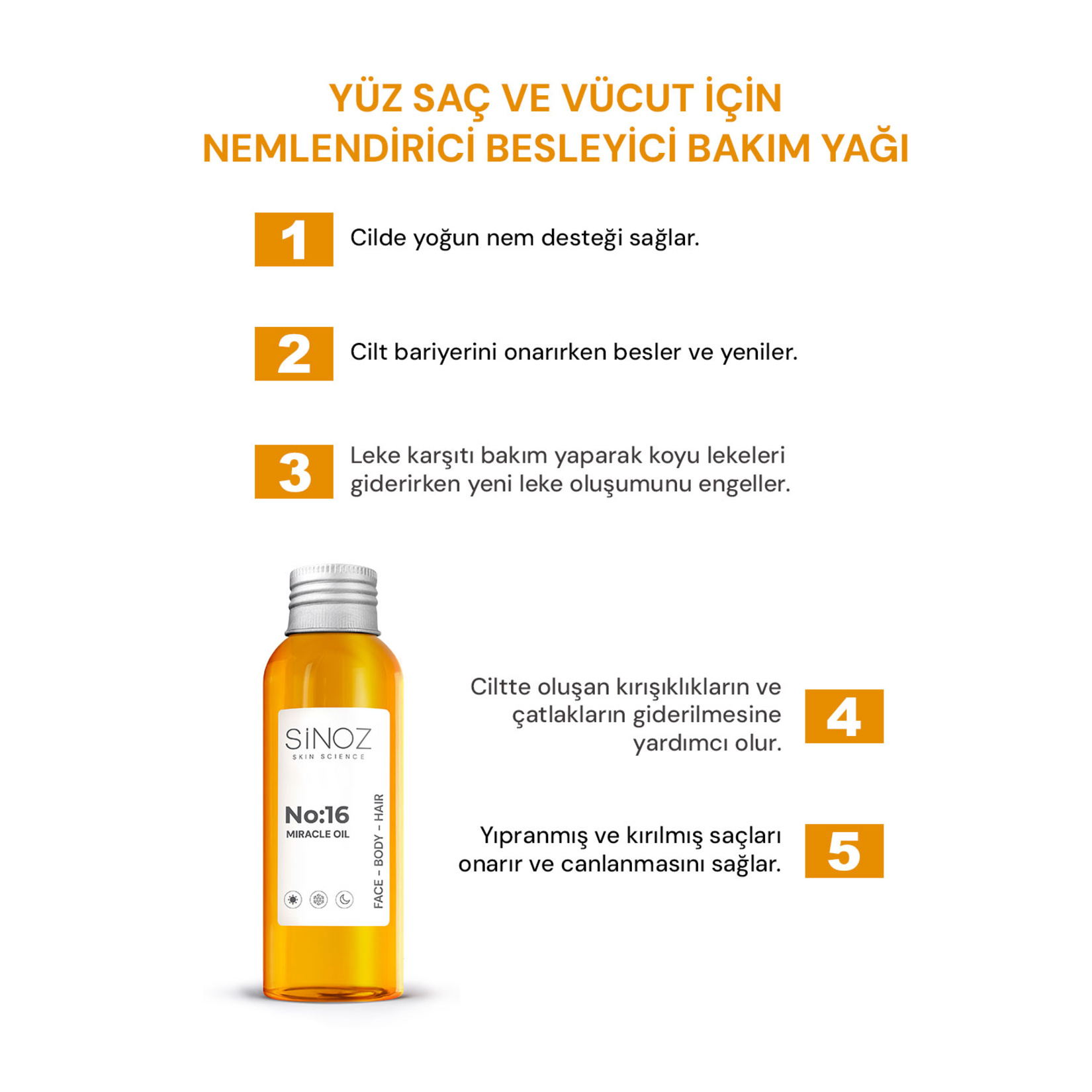 Sinoz No:16 Miracle Oil 100Ml - Görsel 2