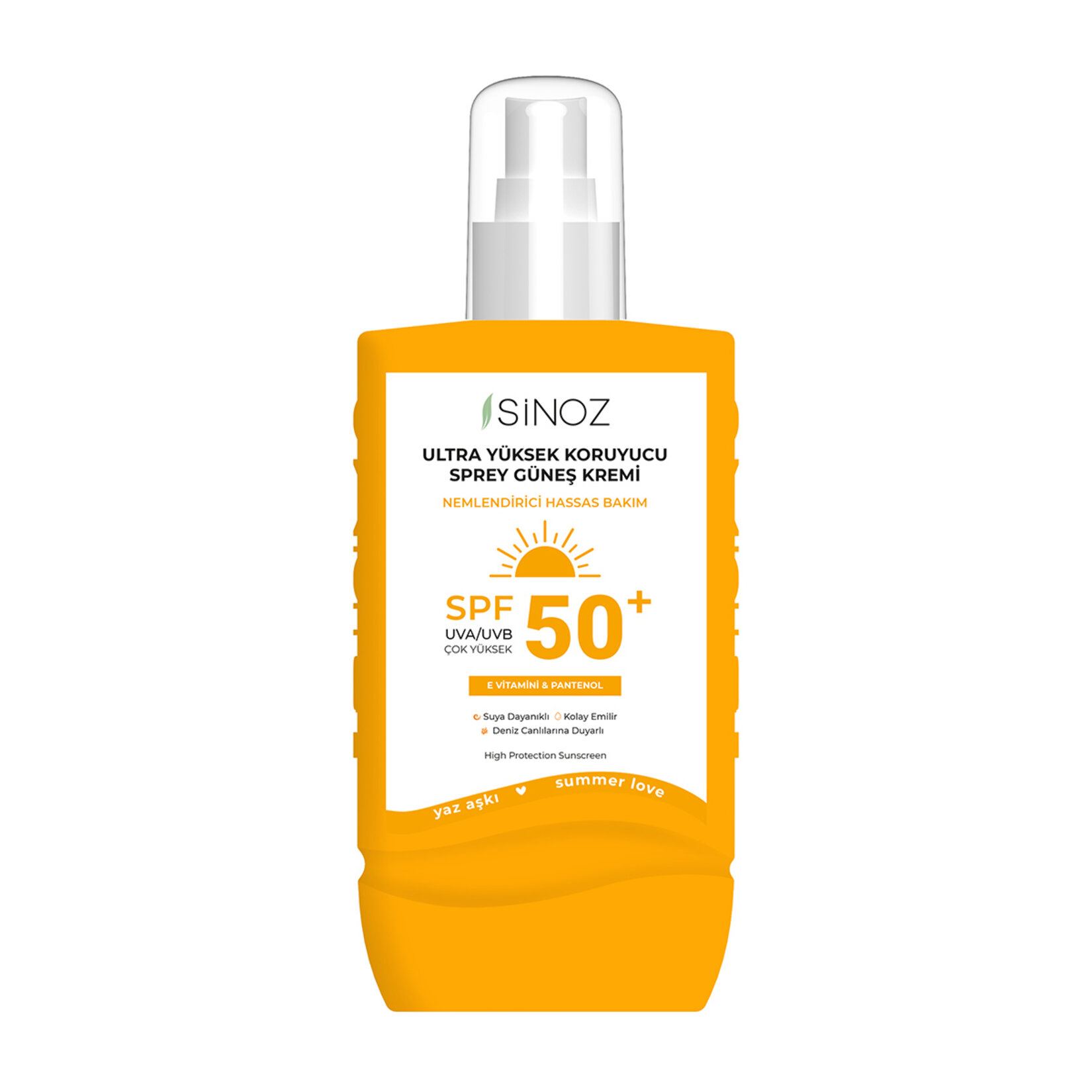 Sinoz Ultra Yüksek Koruyucu Güneş Spreyi SPF 50+ 200 ml