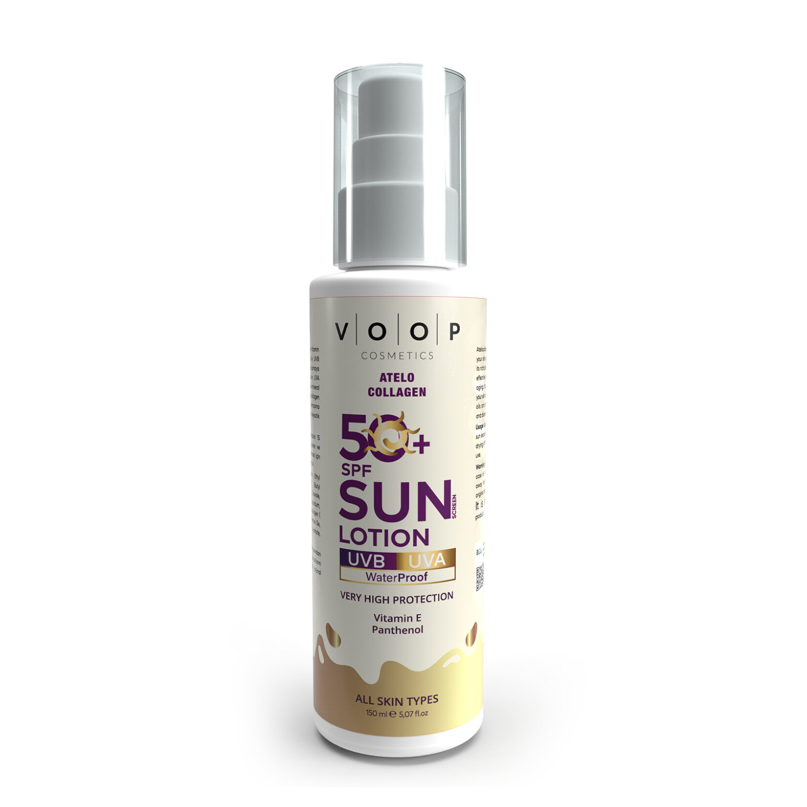 Voop Atelocollagen Yüksek Koruma Etkili Güneş Losyonu SPF 50+ 150 ml