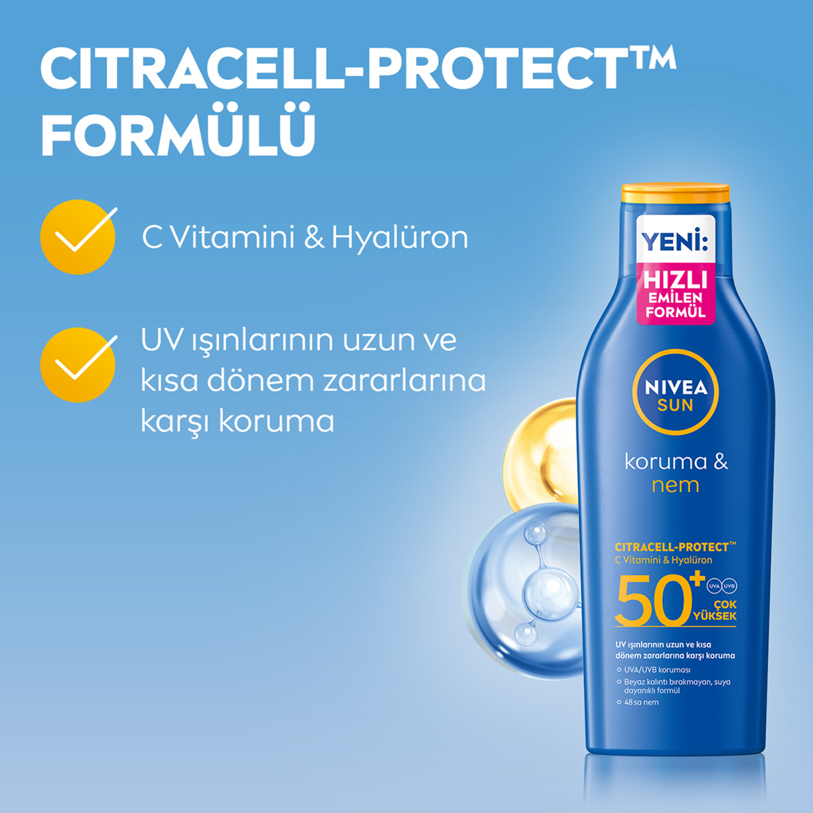 NIVEA SUN SPF50 Yüksek Güneş Koruyucu Vücut Losyonu 200 Ml - Görsel 5