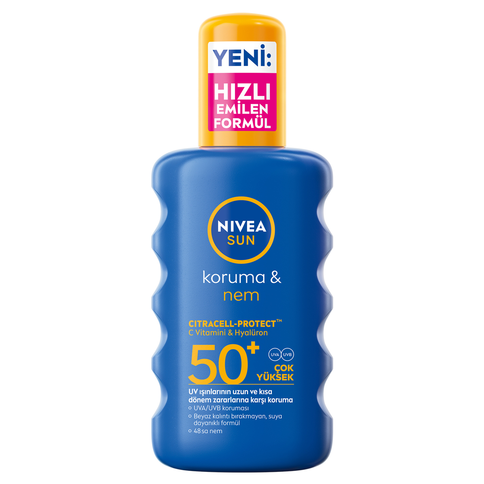 NIVEA SUN SPF 50+ Yüksek Güneş Koruyucu ve Nemlendirici Vücut Spreyi 200 Ml - Görsel 1