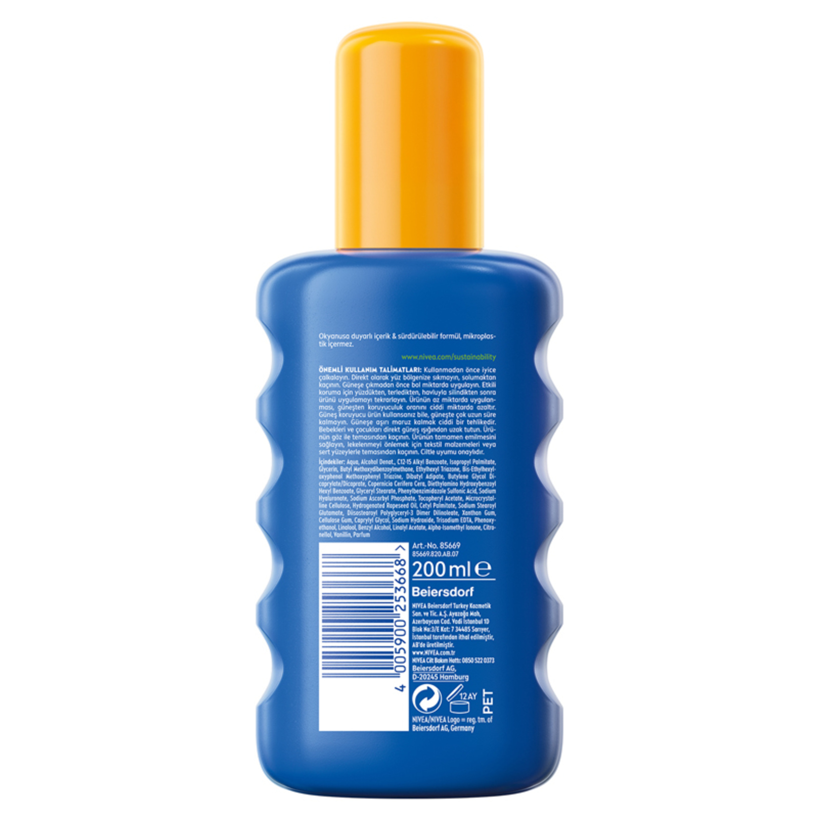 NIVEA SUN SPF 50+ Yüksek Güneş Koruyucu ve Nemlendirici Vücut Spreyi 200 Ml - Görsel 2